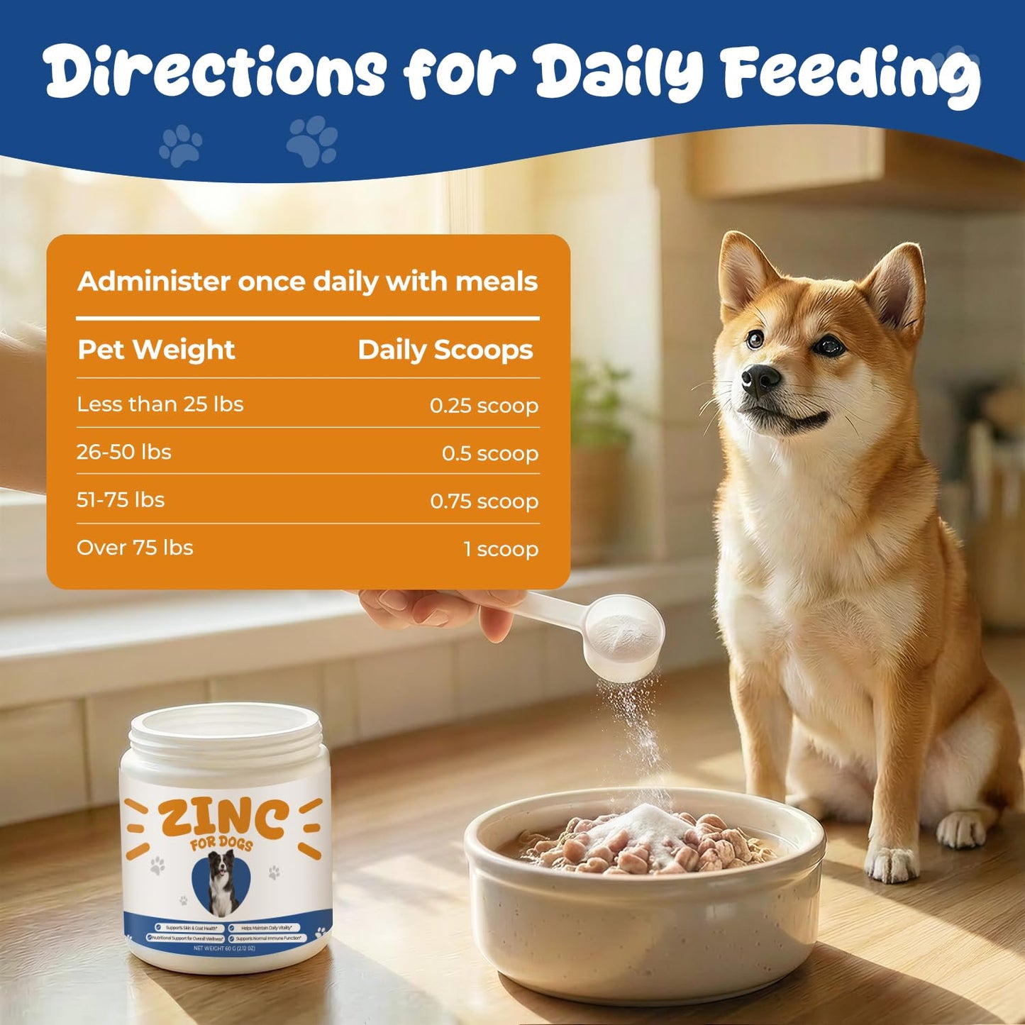 BrightBarki Zinc Supplement for Dogs Powder 1