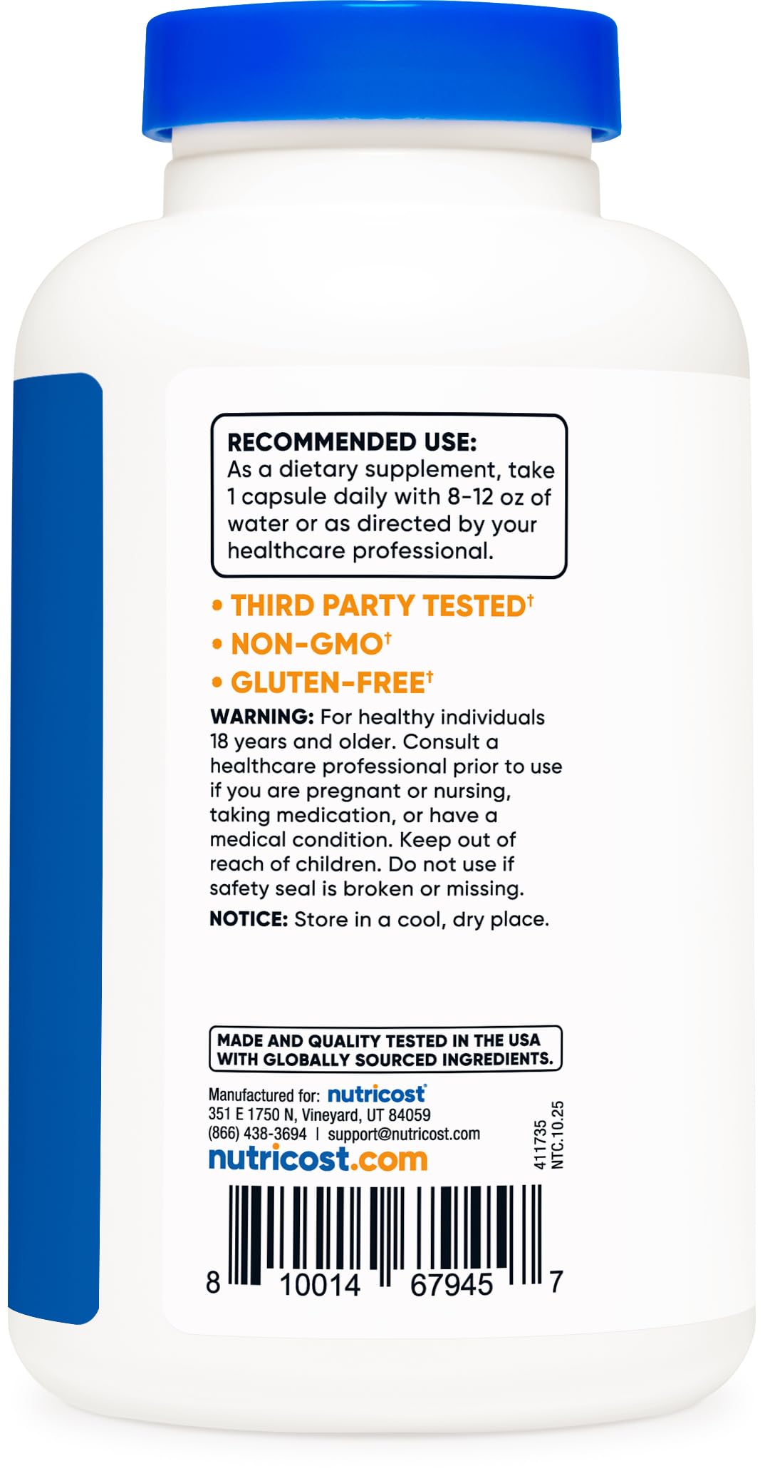 Nutricost Niacinamide Vitamin B3 500mg, 480 Capsules