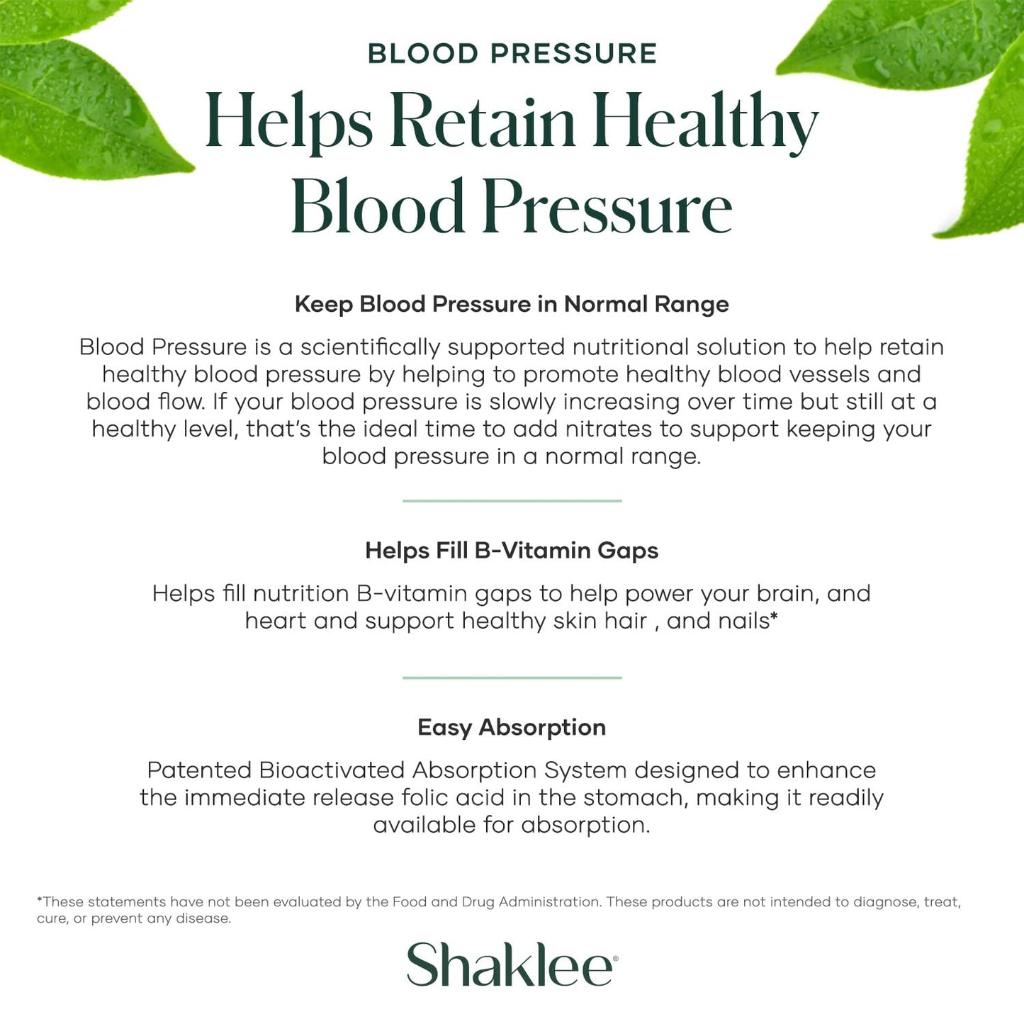 Shaklee Blood Pressure Healthy Blood Circulation 60 Tablets