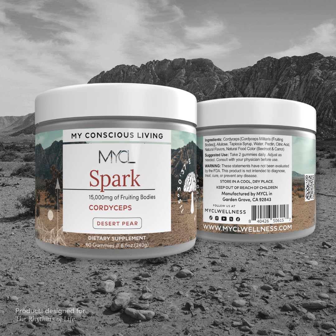 MYCL Spark Cordyceps Mushroom 60 Gummies