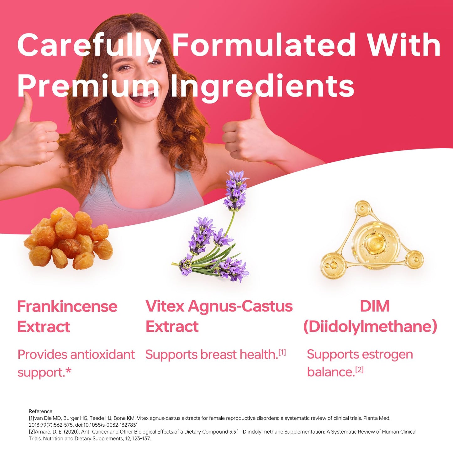HUJ Breast Health DIM Supplement Capsule, 60 Capsules