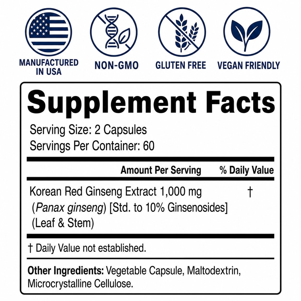 Stellar Secret Korean Red Ginseng Capsules 120