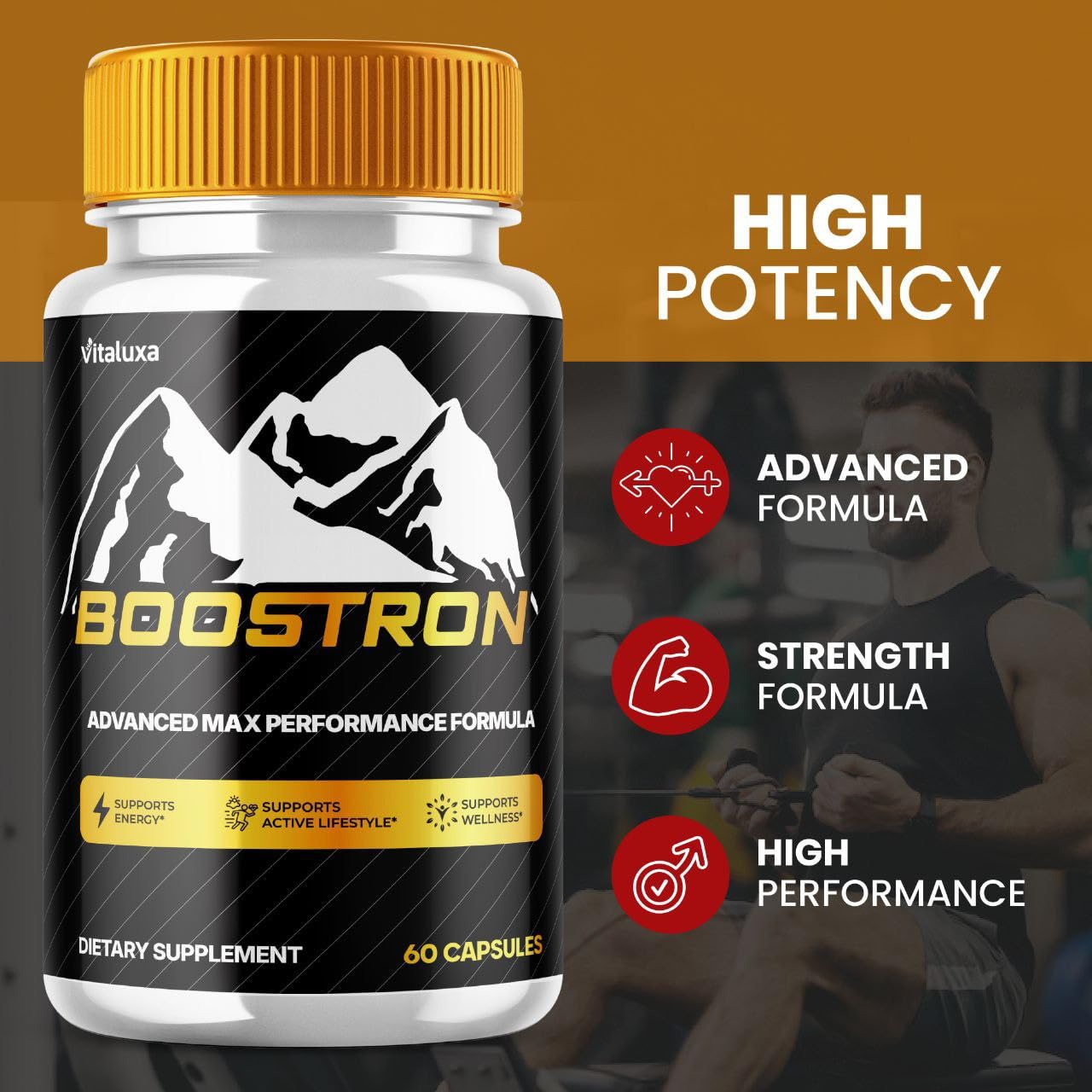 Vitaluxa Boostron Capsules 180 Count