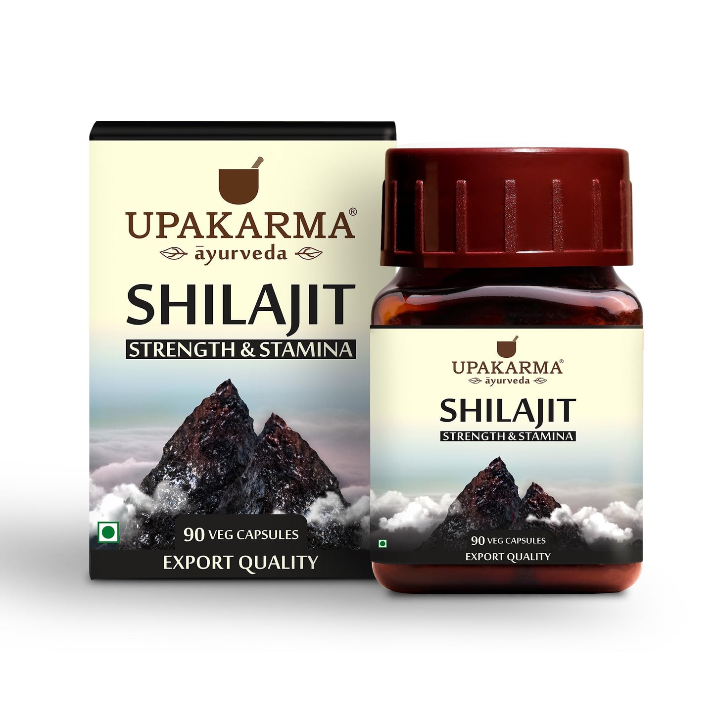 Upakarma 100% Pure Shilajit Capsules, 90 Count