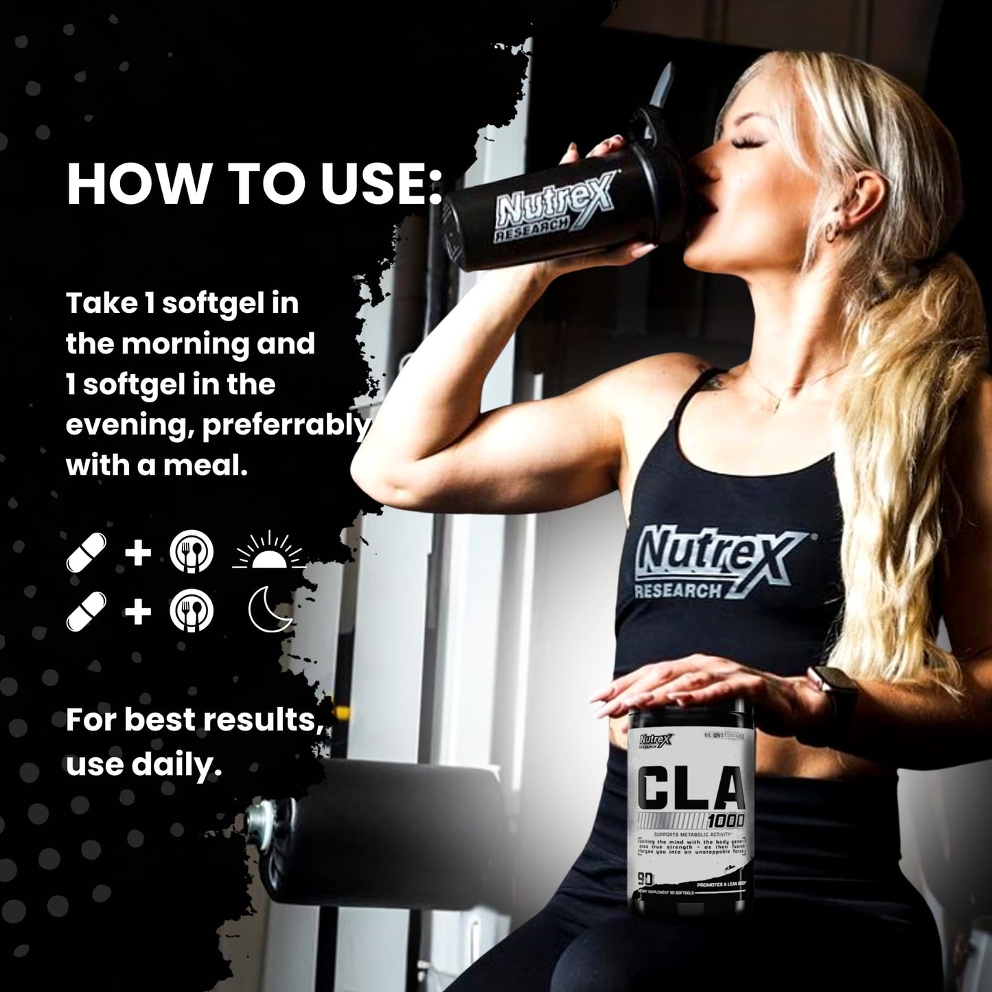 Nutrex Research Conjugated Linoleic Acid CLA 1000 mg Softgels 90 Count