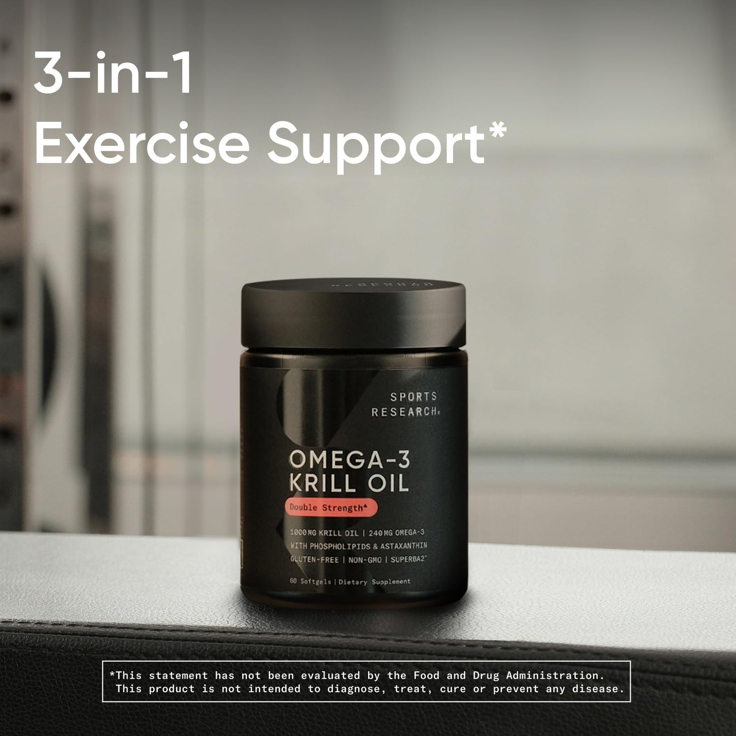 Sports Research Krill Oil Supplement with EPA & DHA Omega 3, Phospholipids & Astaxanthin from Antarctic Krill - Highest Concentration of Krill Oil for Men & Women - 1000mg, Softgel Capsules, 30 Count