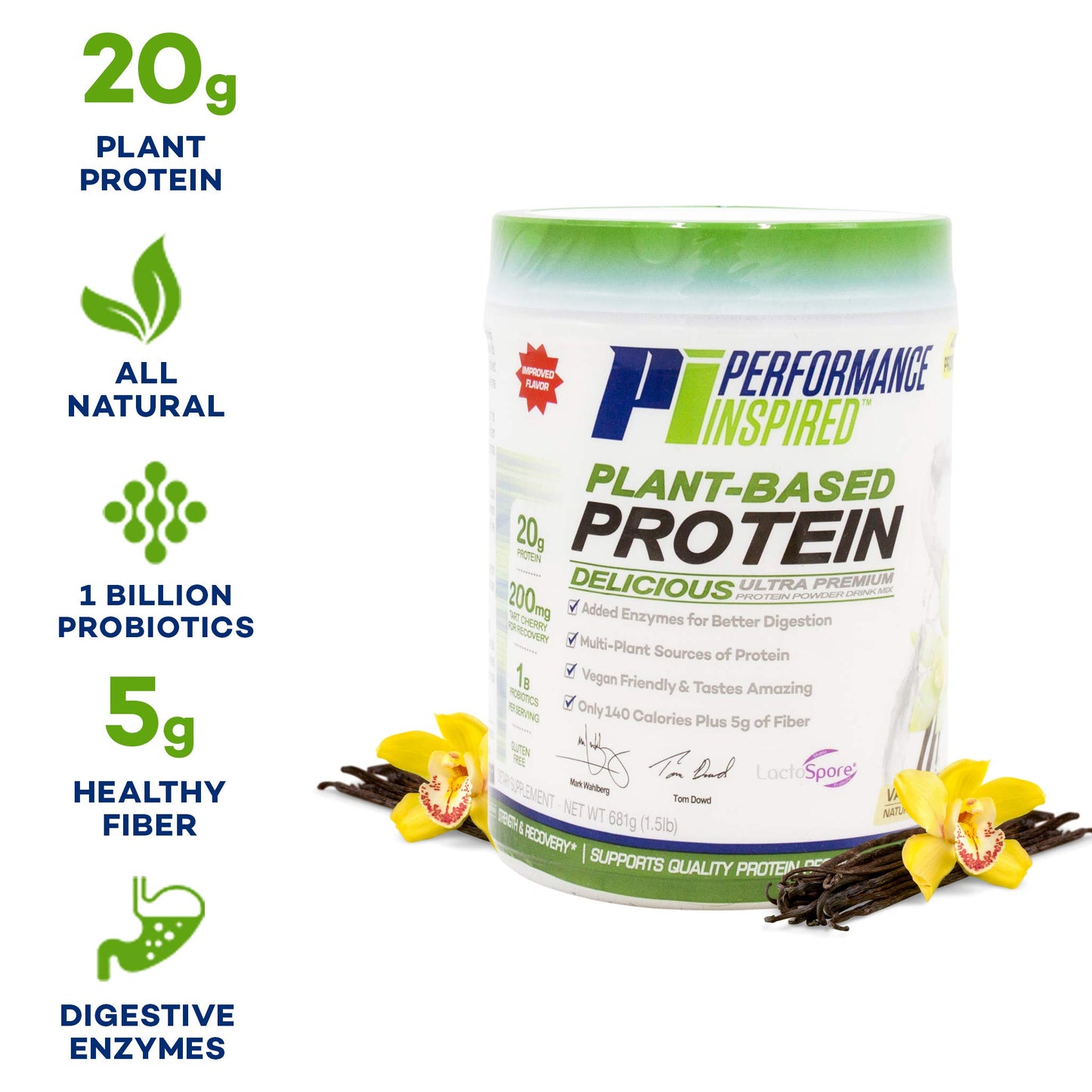 Performance Inspired Plant-Based Protein Powder Vanilla Bean 24 Servings
