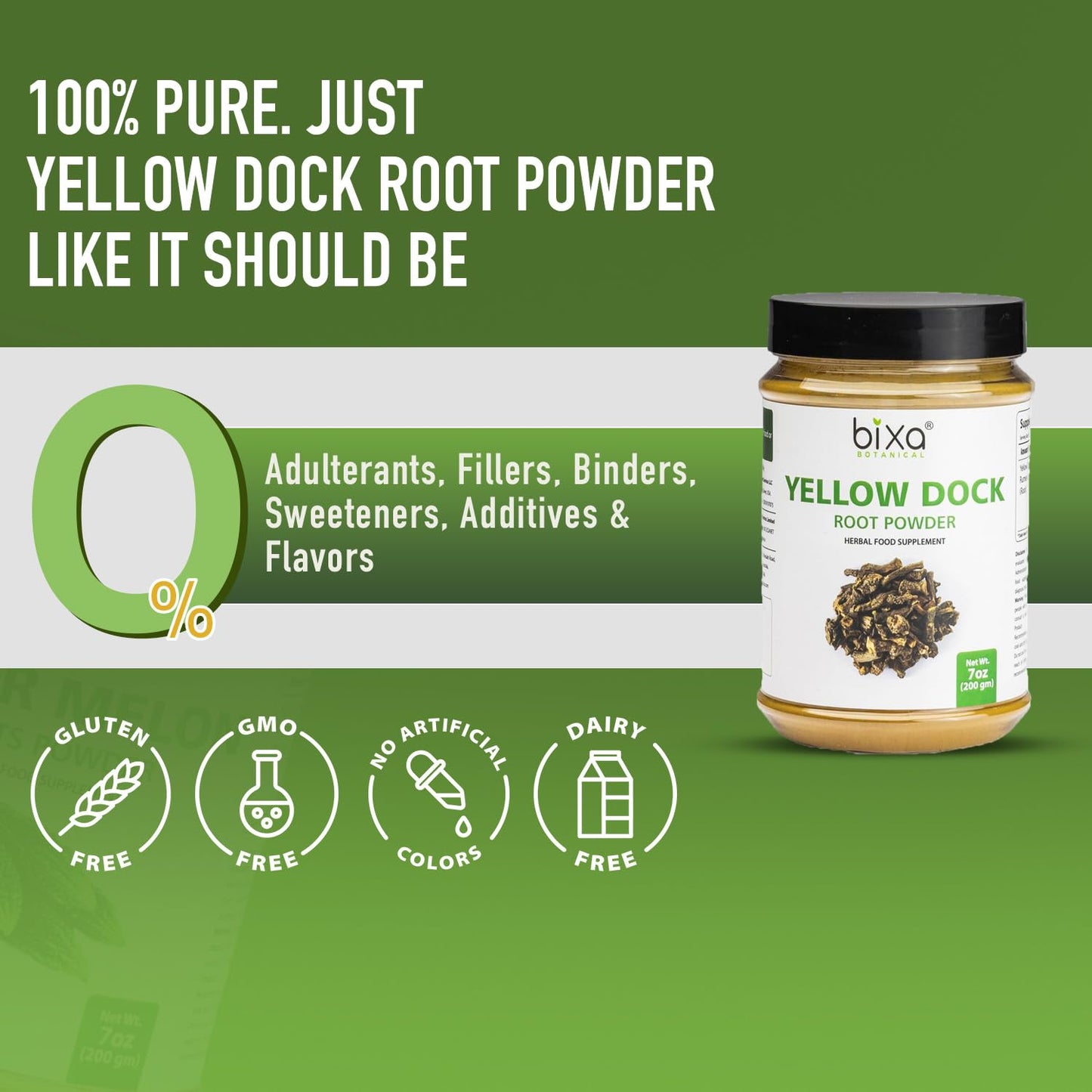 bixa BOTANICAL Yellow Dock Root Powder 7 oz