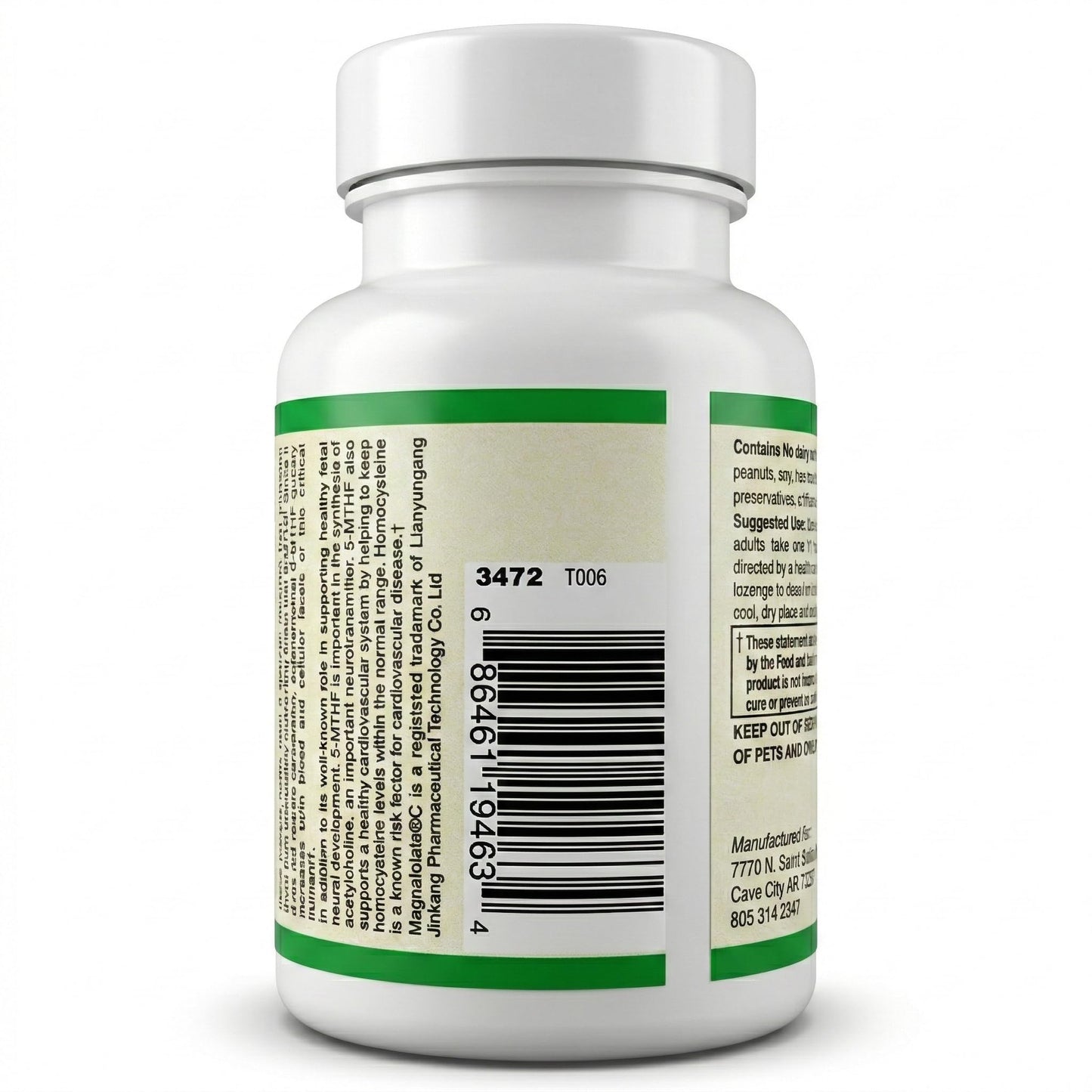 AlchePharma Coenzymated Methylfolate 1,360 mcg DFE - Bioactive L-5-MTHF - Gluten Free, Vegan, Non-GMO - Natural Cherry Flavor - Chewable Lozenges, 60 Count