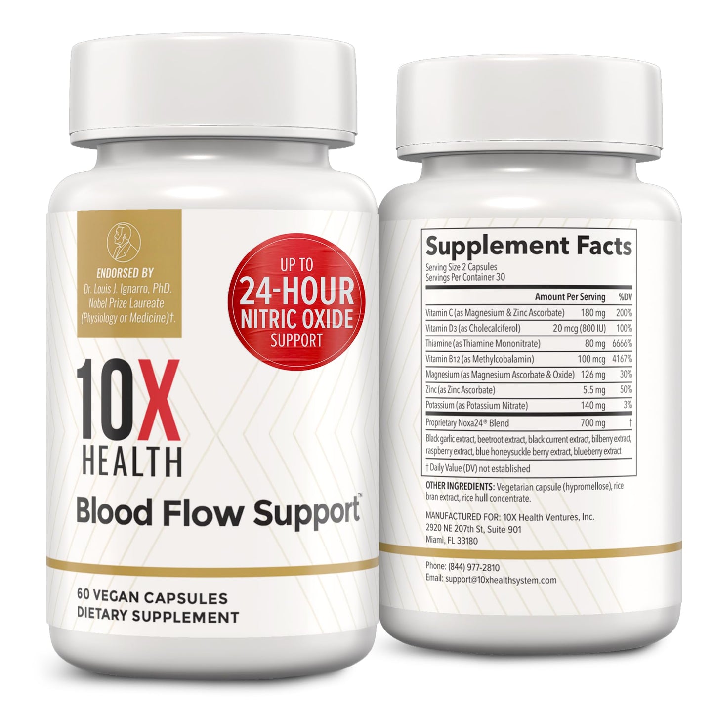10X Health System Blood Flow Support Capsule 60 Count