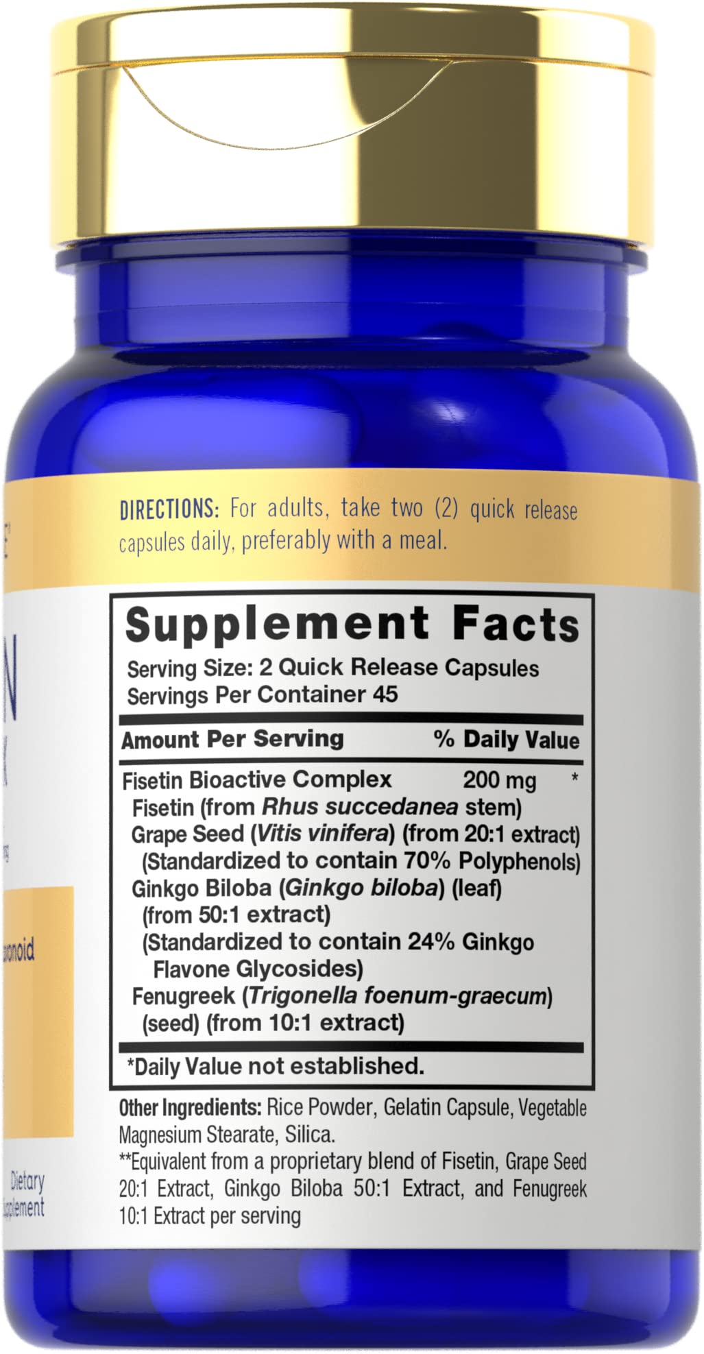 Carlyle Fisetin Complex Supplement Capsule 90 Count