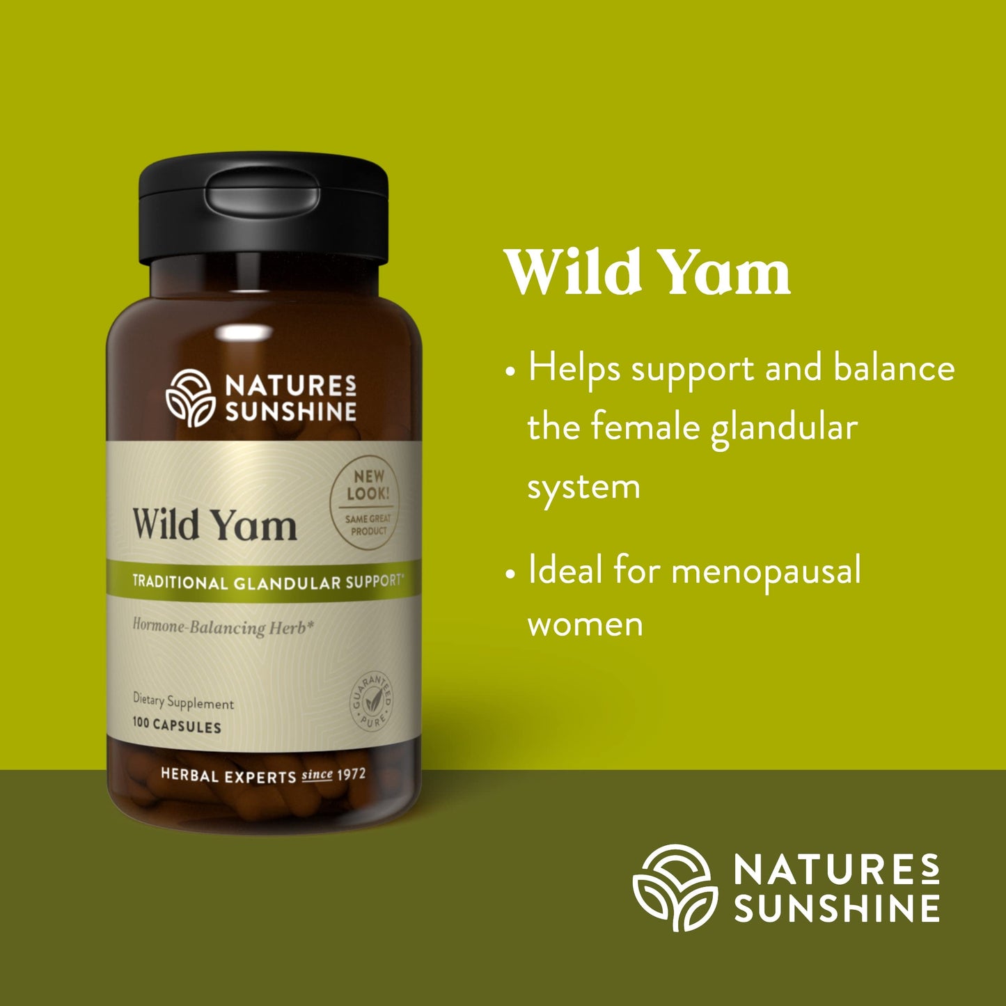 Nature's Sunshine Wild Yam Capsules 100 Count