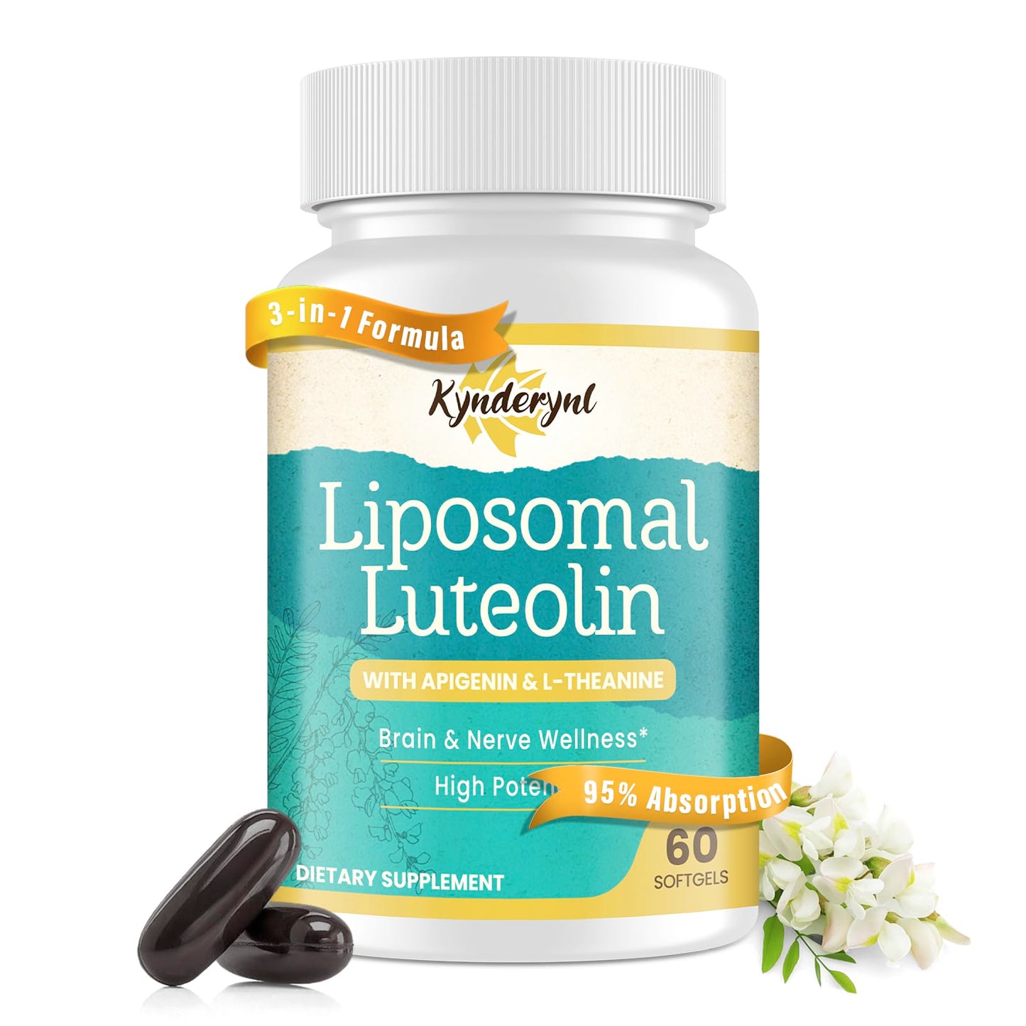 Kynderynl Liposomal Luteolin 200mg 60 Softgels