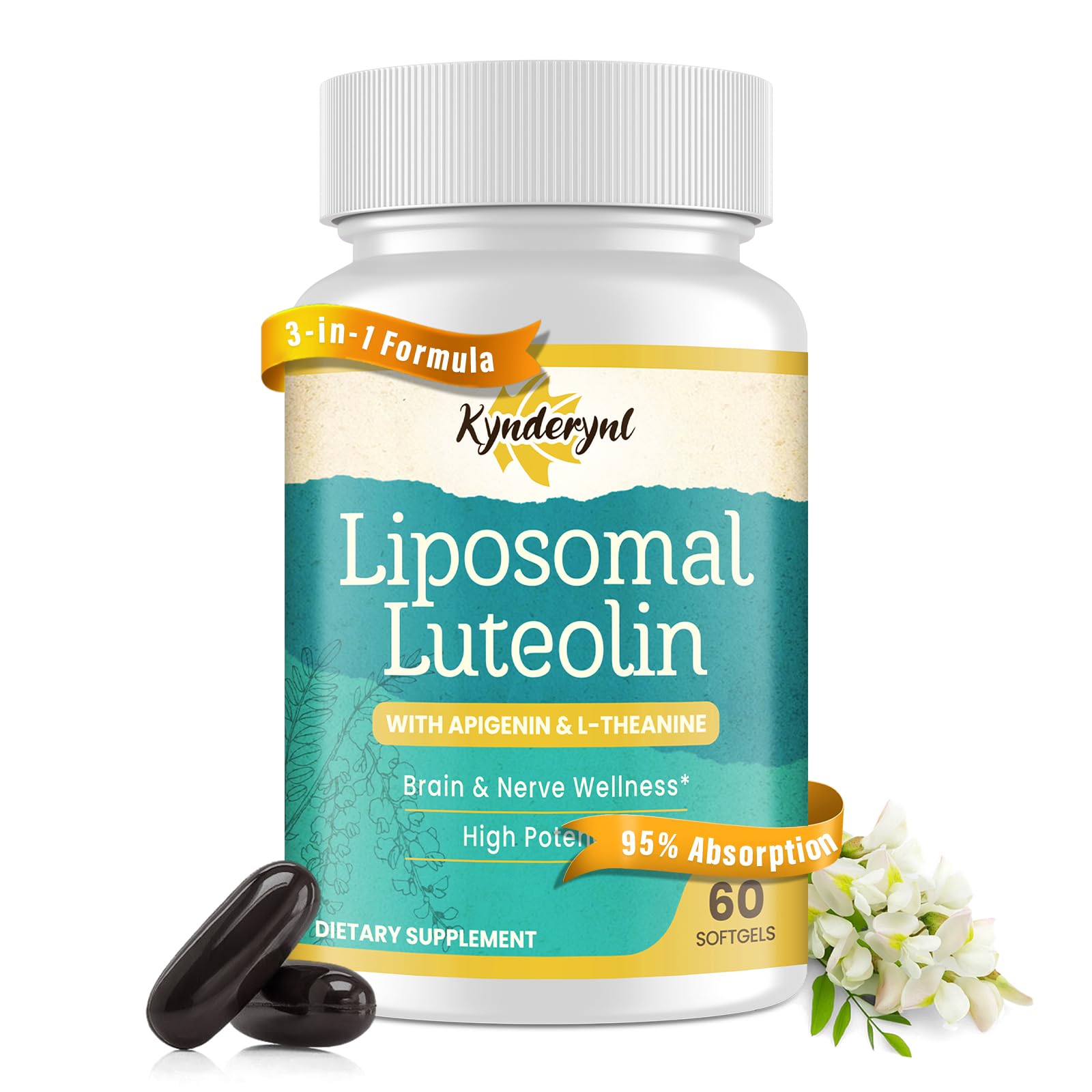 Kynderynl Liposomal Luteolin 200mg 60 Softgels