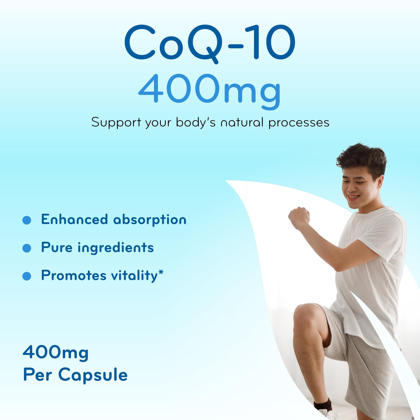 Clear Formulas Quick Absorption CoQ10 400mg Capsule, 200 Count