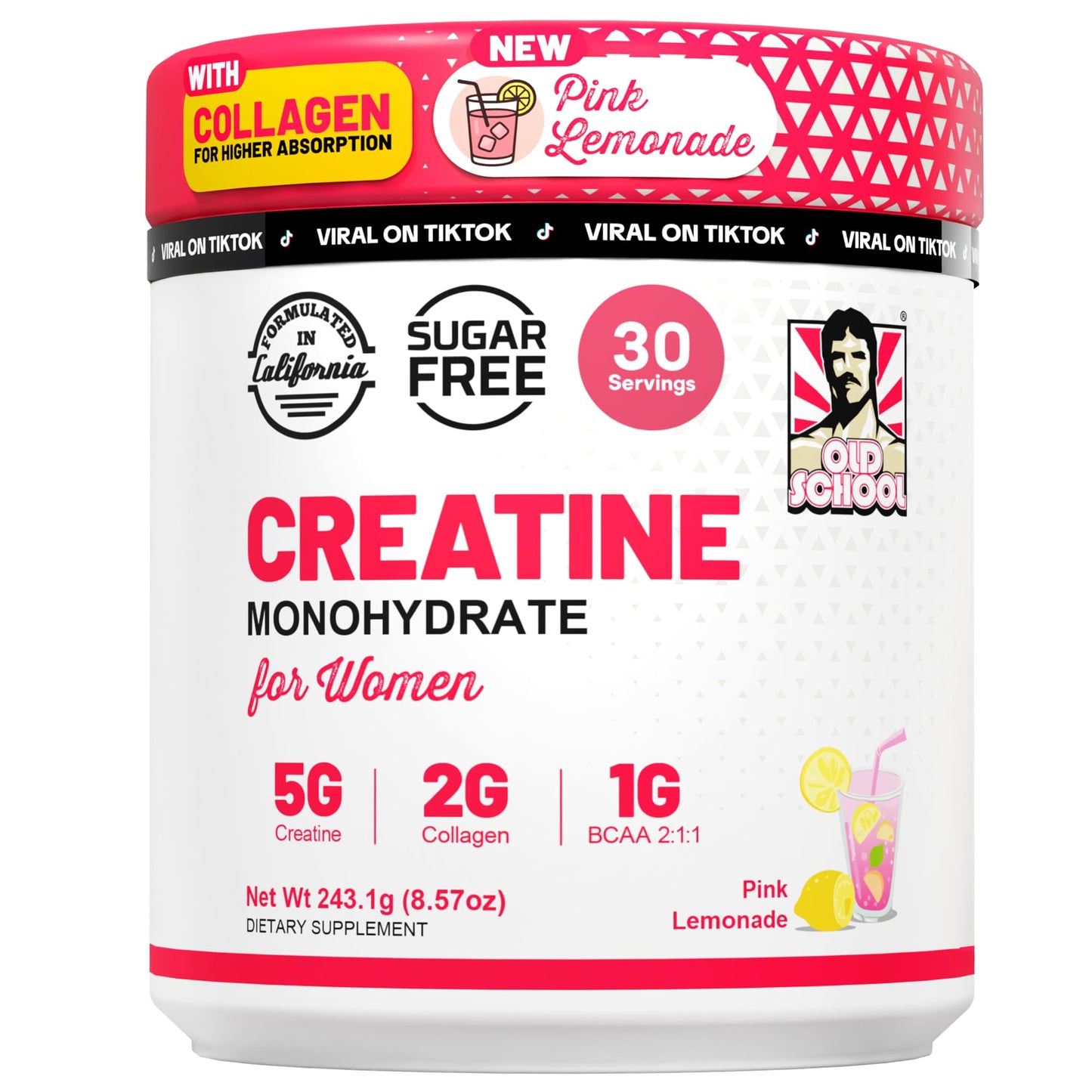 Old School Labs Creatine for Women Powder 8.57 Ounce