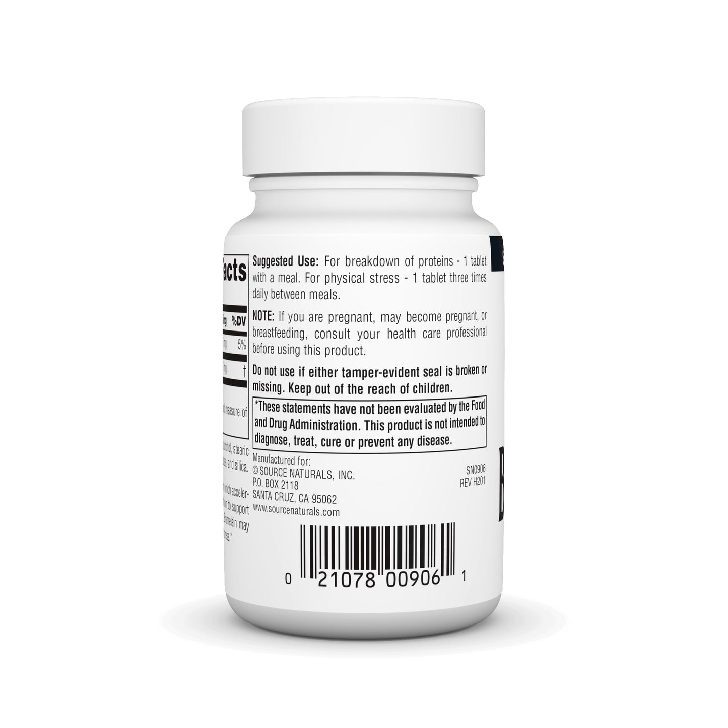 Source Naturals Bromelain 500mg Proteolytic Enzyme Supplement Tablet, 60 Tablets