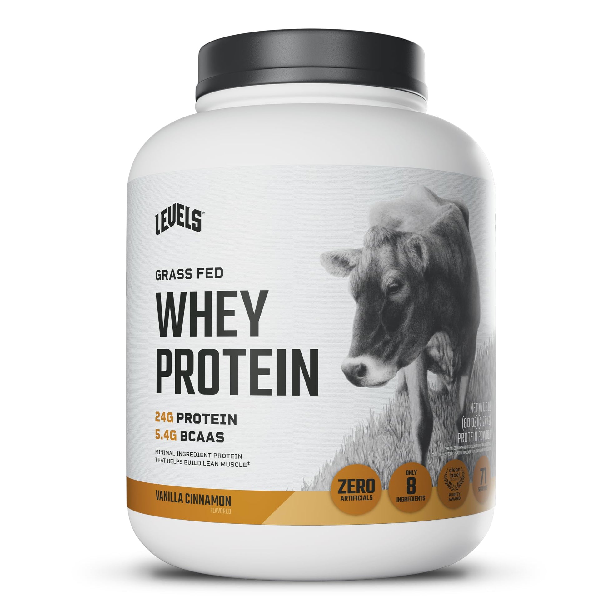 Levels Nutrition Whey Protein Powder Vanilla Cinnamon 80