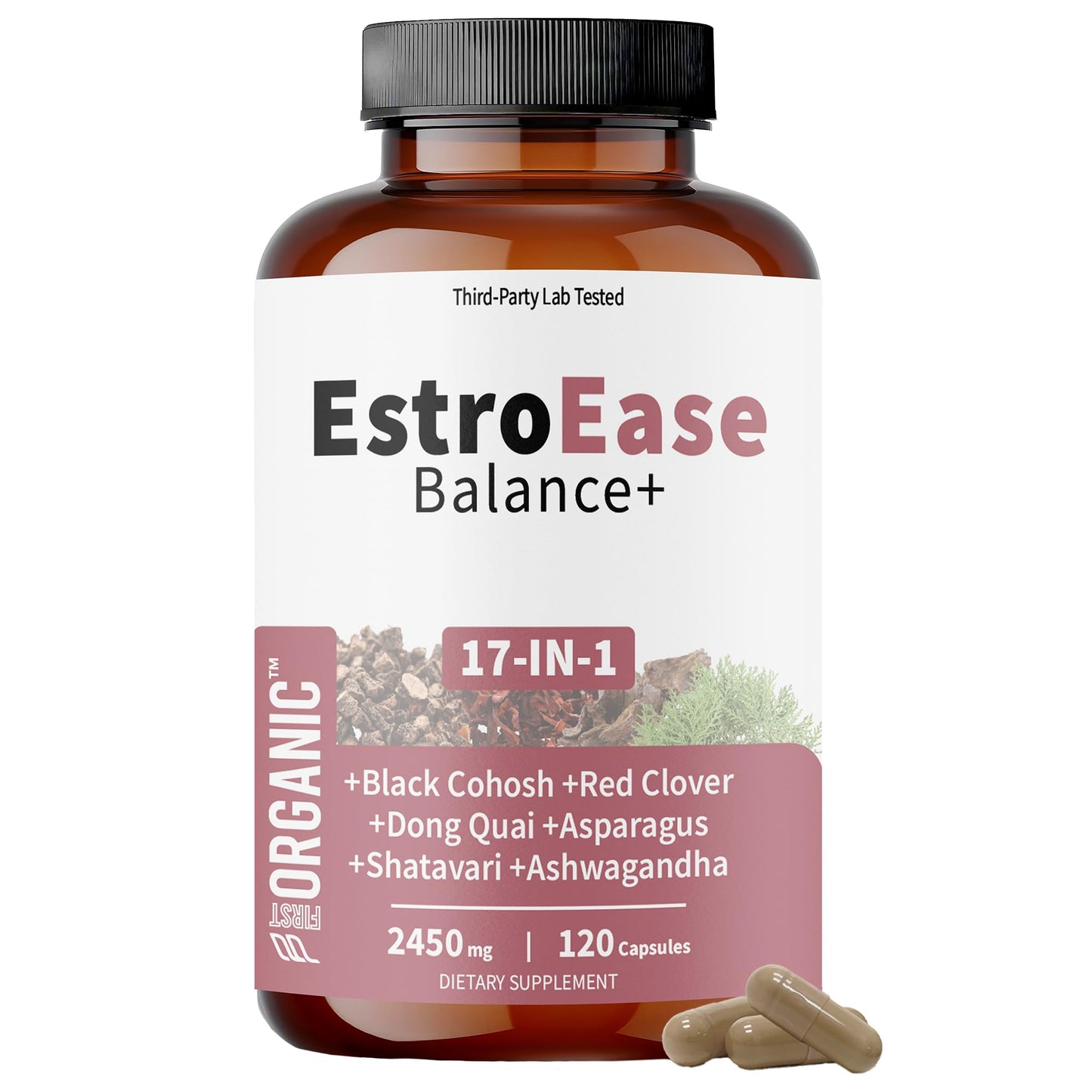 FIRSTORGANIC Daily Menopause, Cycle & Hormone Balance Support for Women 120 Capsules