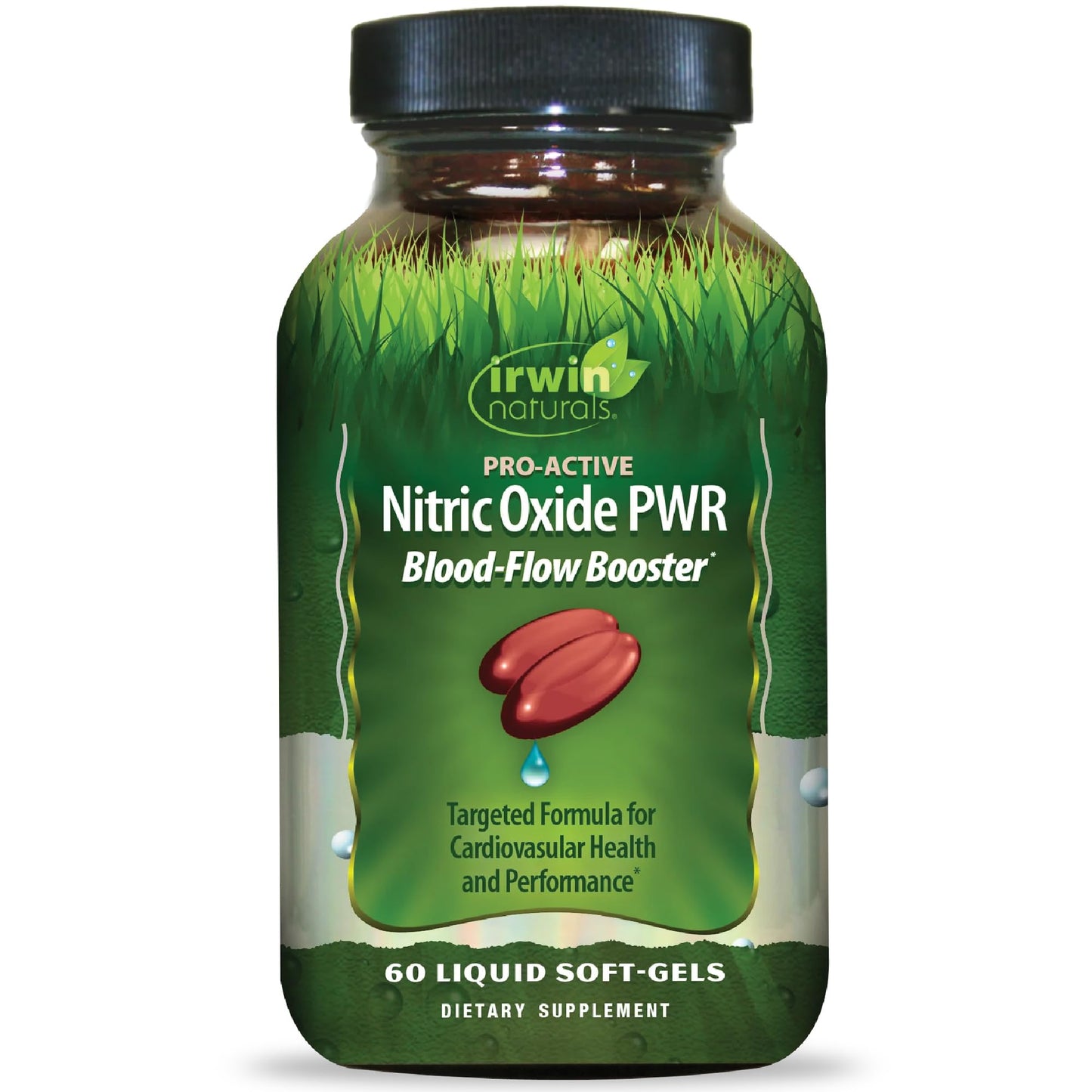 Irwin Naturals Pro-Active Nitric Oxide PWR Blood-Flow Booster Softgels, 60 Count