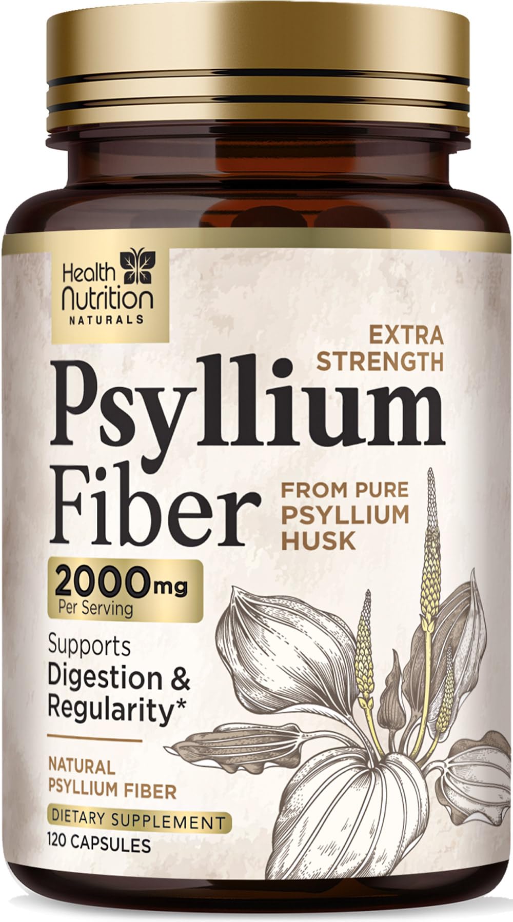 Health Nutrition Naturals Psyllium Husk Capsules 120