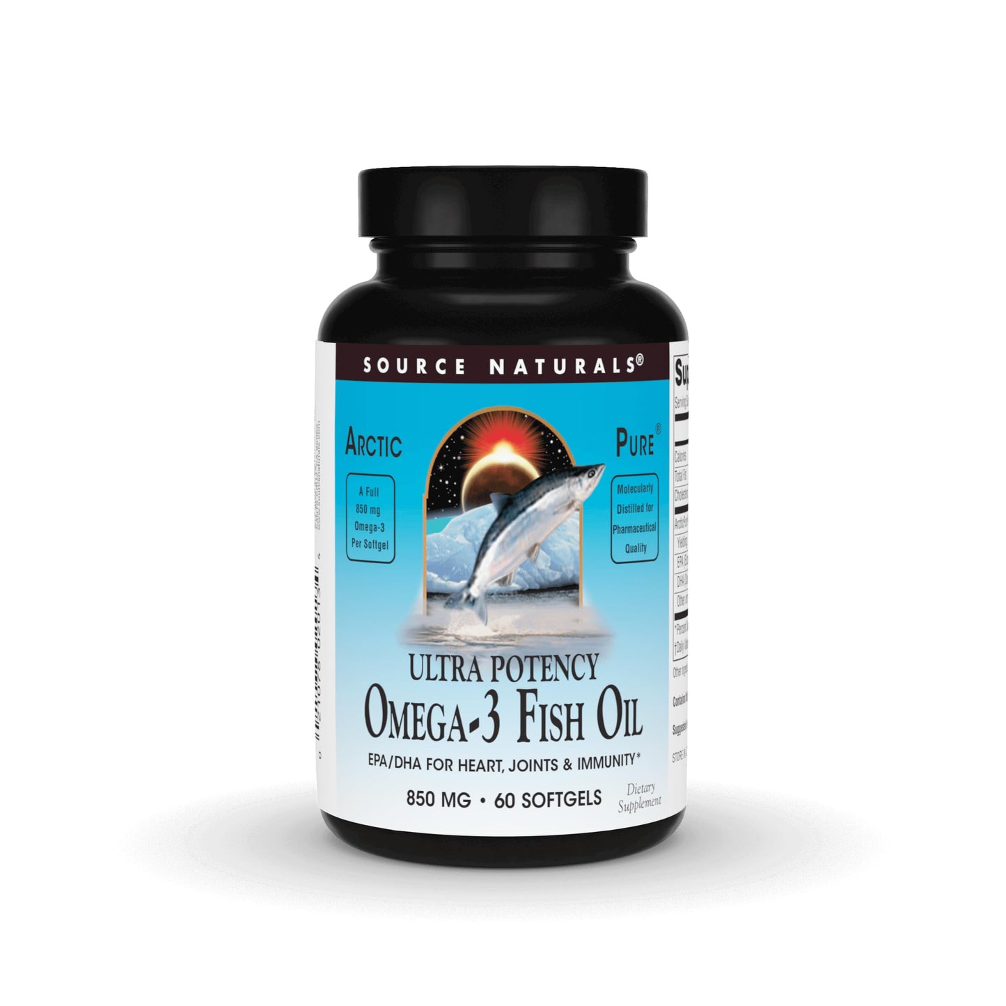 Source Naturals ArcticPure Omega-3 Fish Oil 850mg Softgels, 60 Softgels
