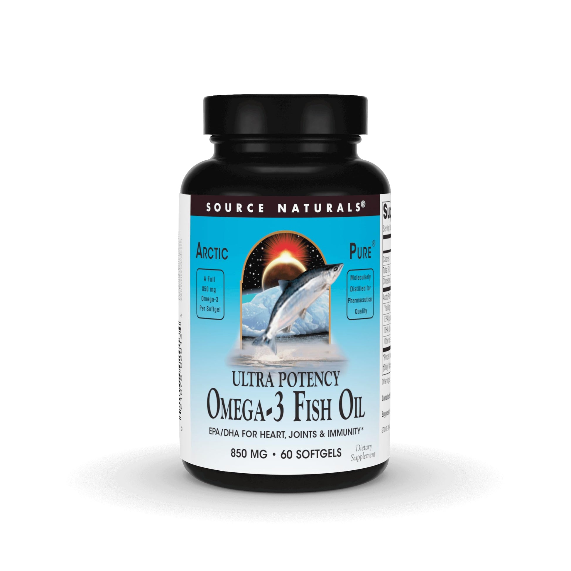 Source Naturals ArcticPure Omega-3 Fish Oil 850mg Softgels, 60 Softgels