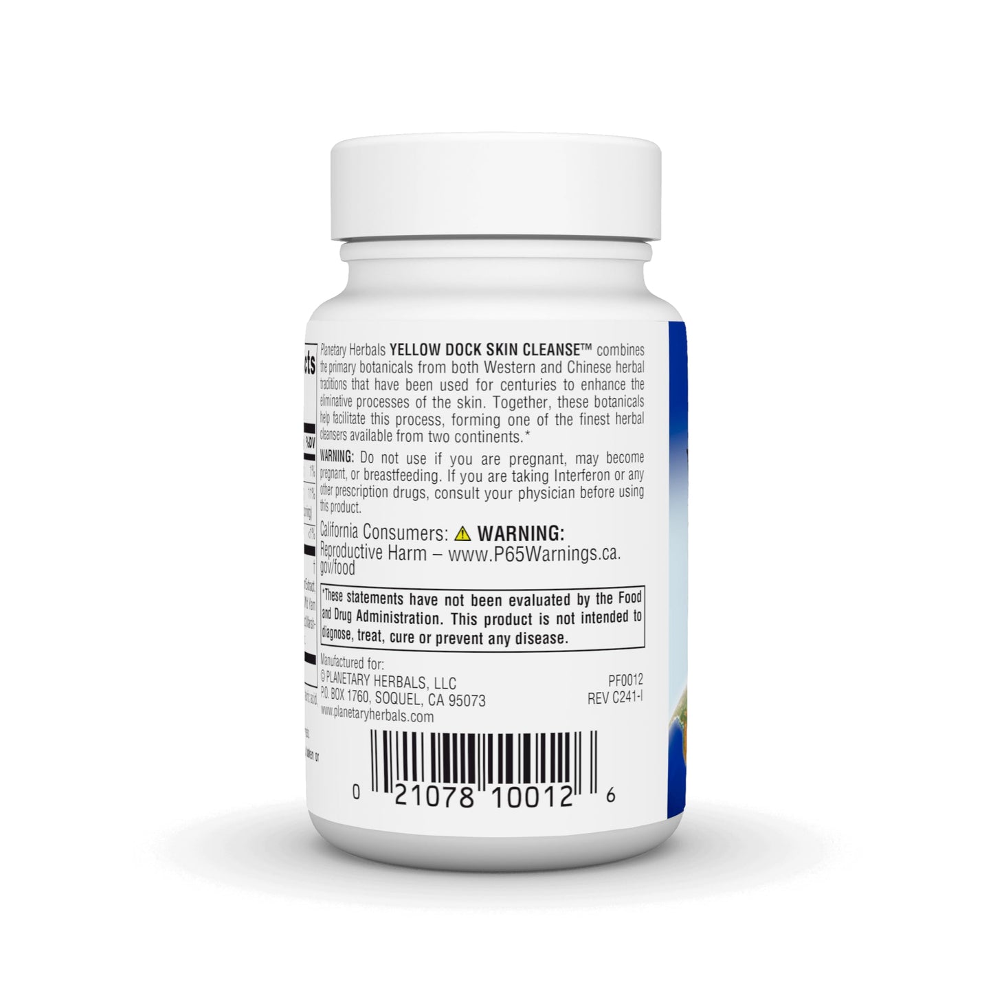 Planetary Herbals Yellow Dock Skin Cleanse 60 Tablets