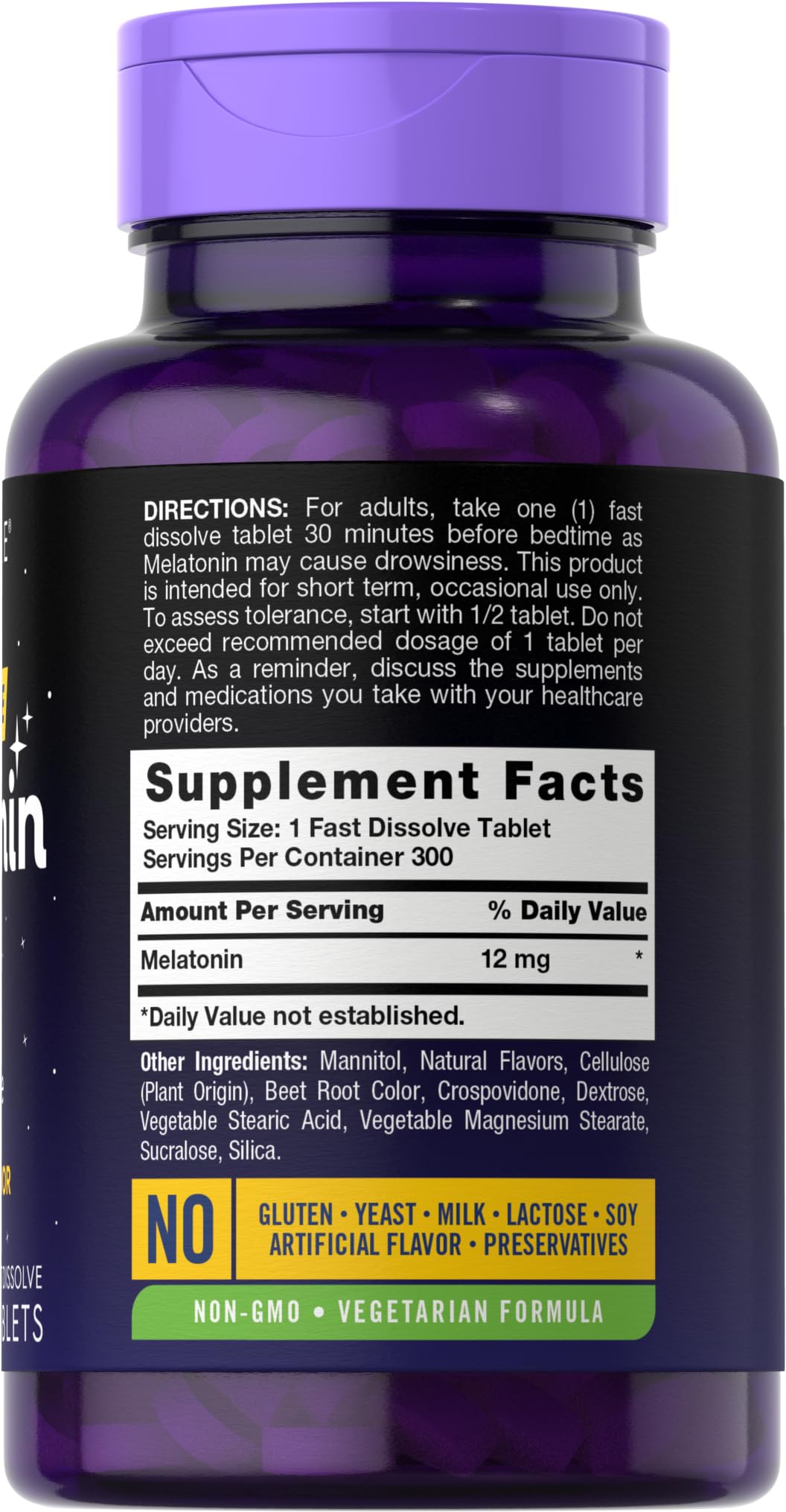 Carlyle Melatonin 12 mg Fast Dissolve Tablets, 300 Tablets