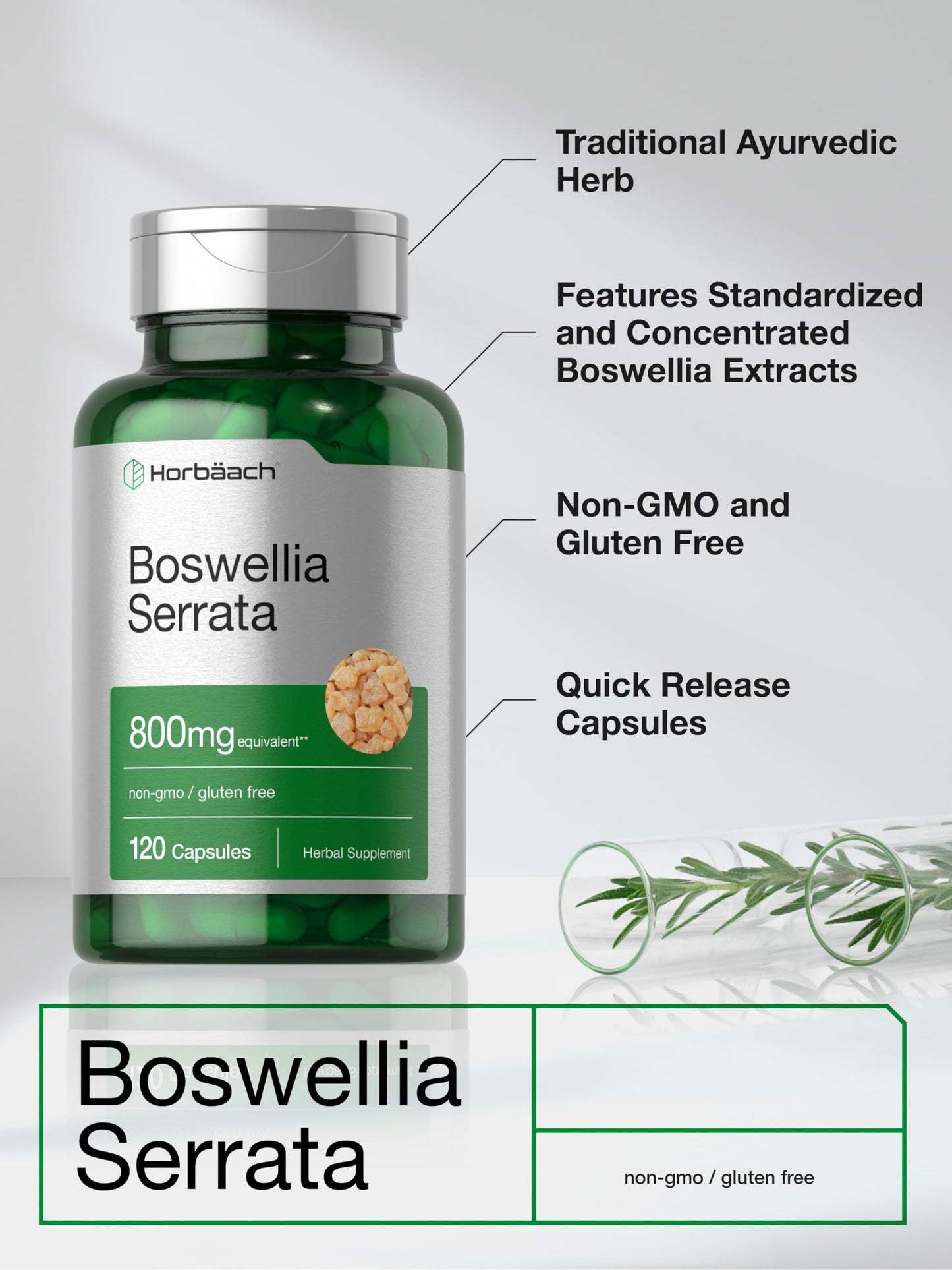 Horbäach Boswellia Serrata Extract Capsules 120 Count