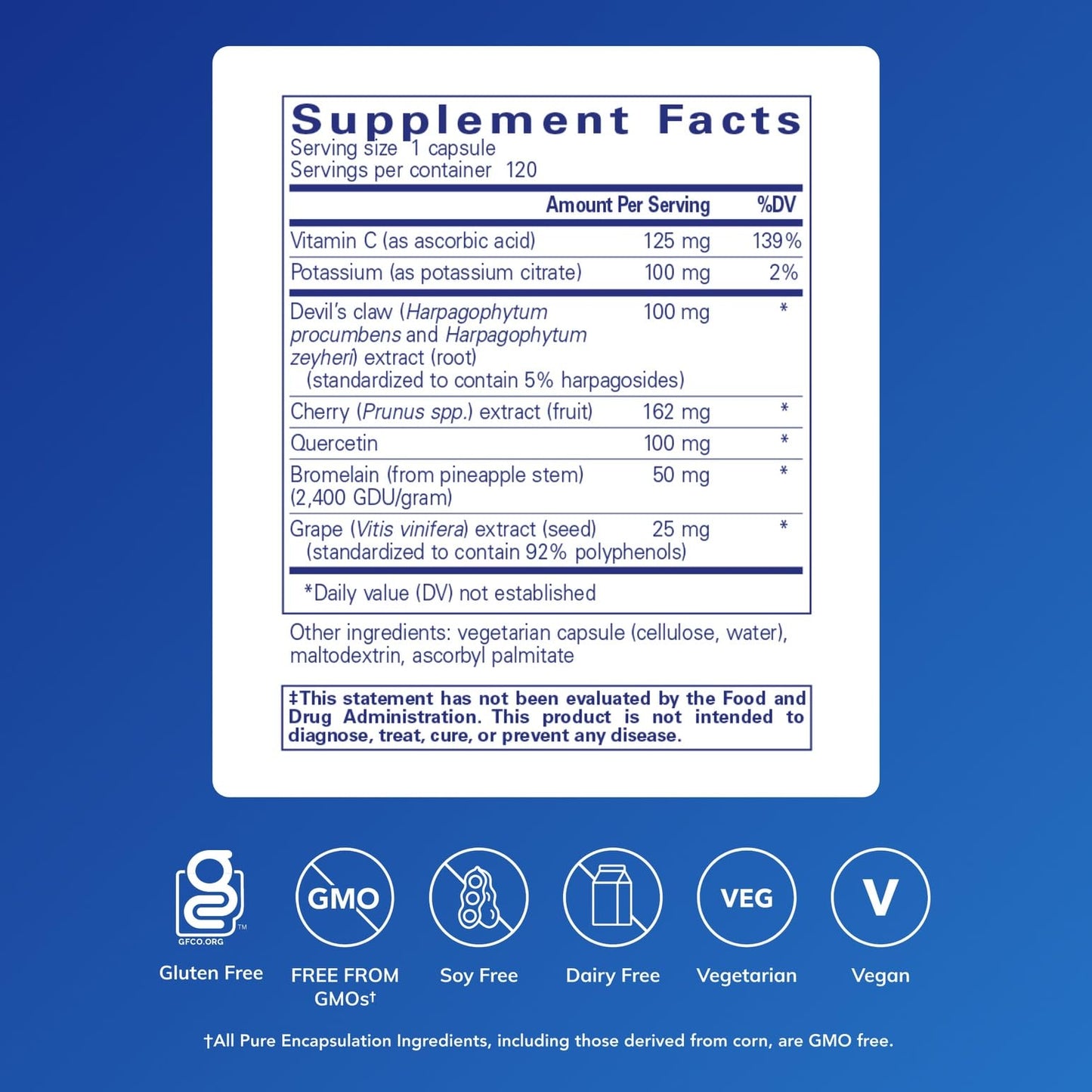 Pure Encapsulations Uric Acid Formula 120 Capsules