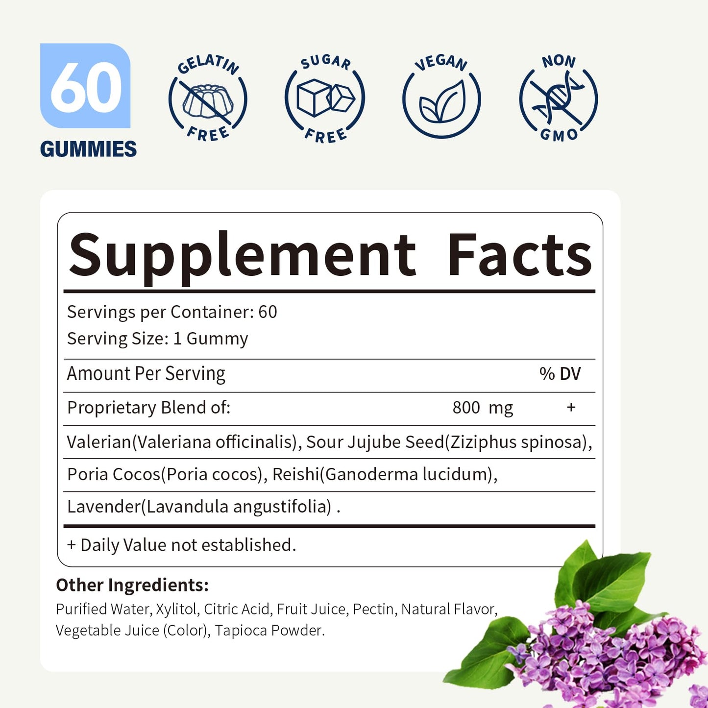Herbscradle Valerian Root Extract Gummies for Natural Sleep Support, 60 Count