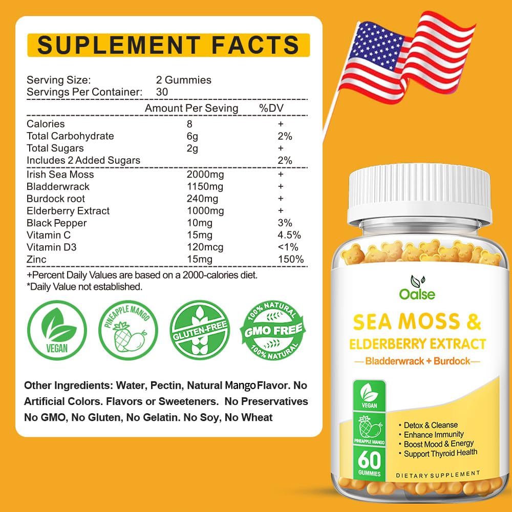 OALSE Sea Moss Gummies 120 Count