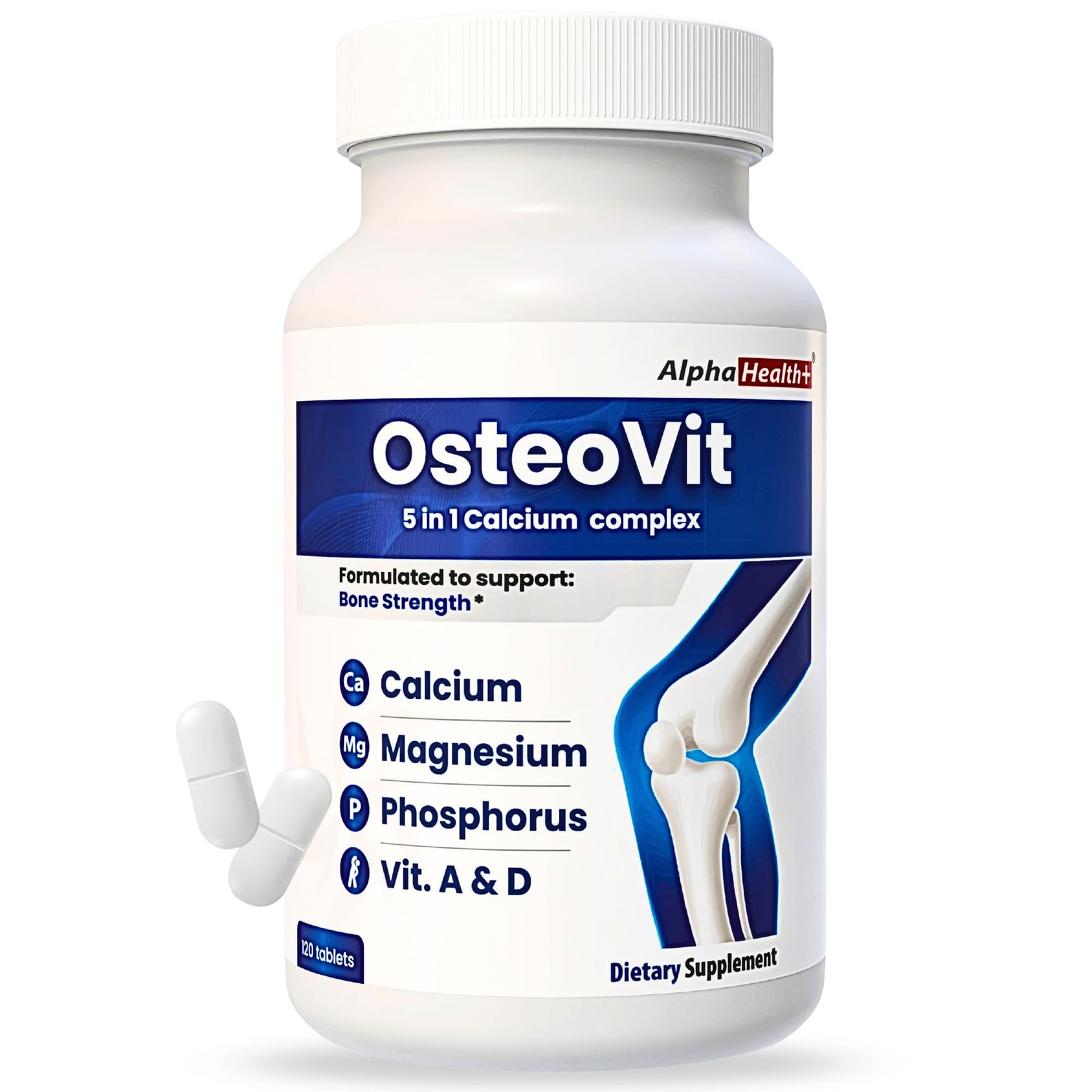 Neogen Health OsteoVit 5-in-1 Calcium Tablets, 120 Count