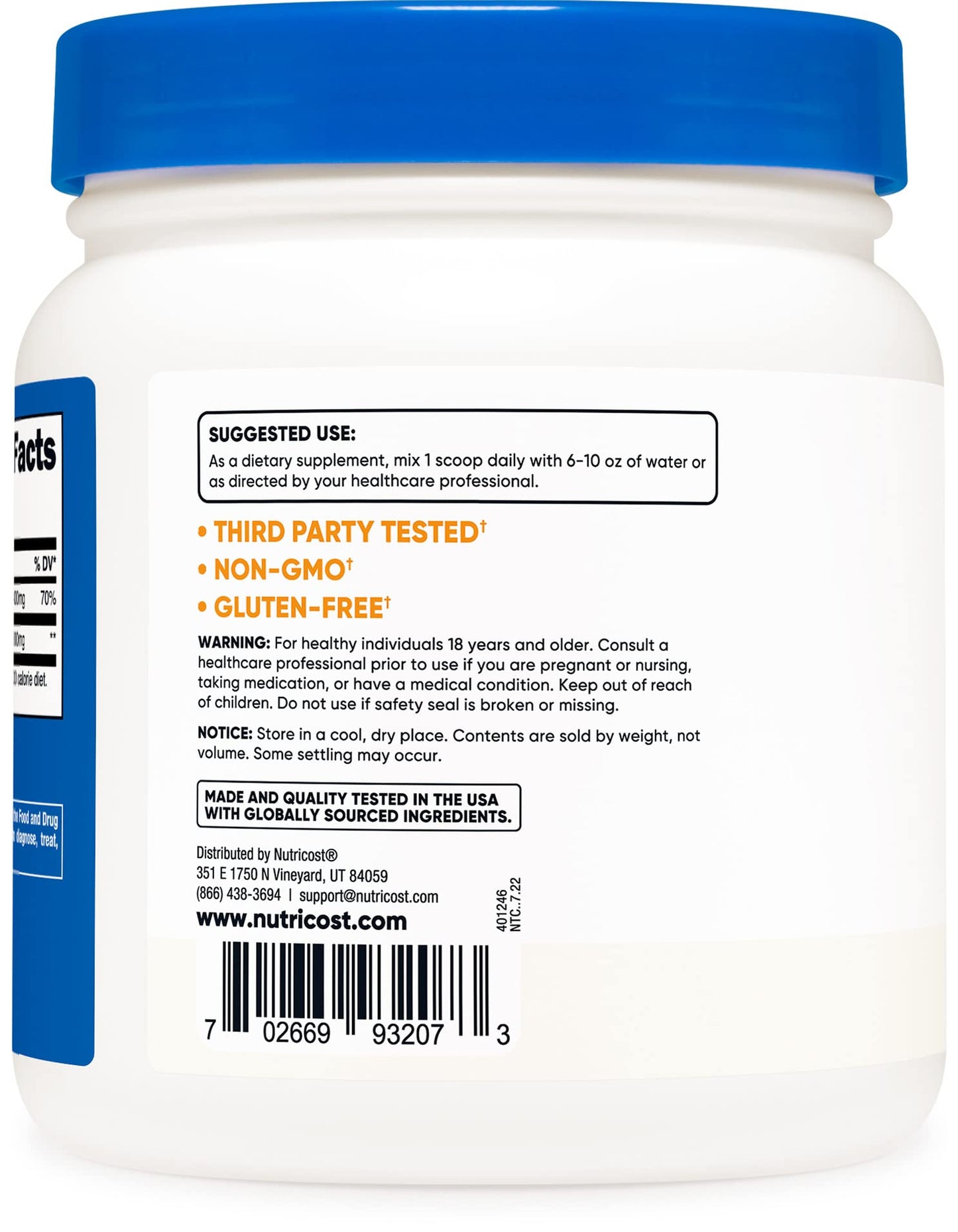 Nutricost Pure Choline Bitartrate Powder 35.274 oz