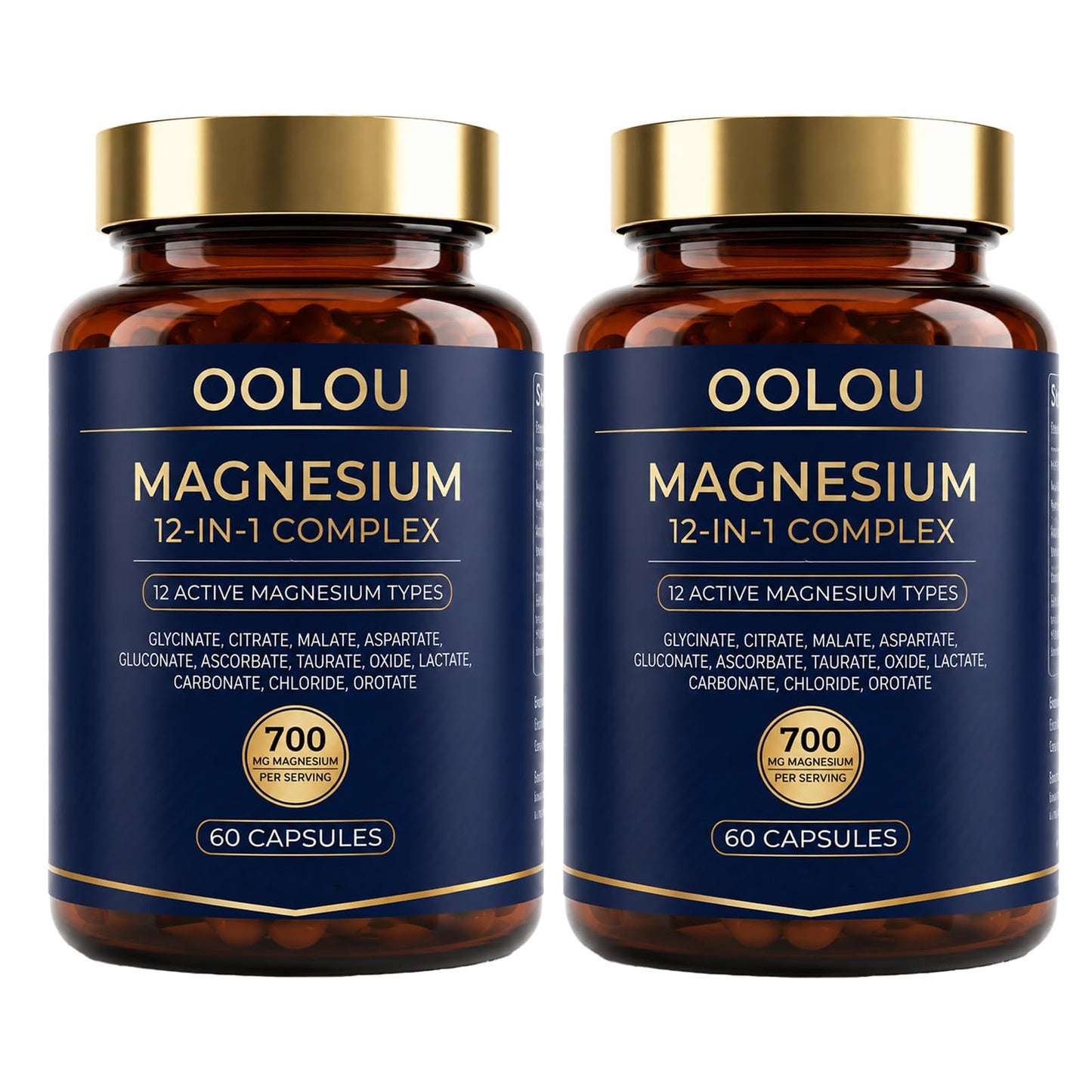 Gouiia Oolou Magnesium 12-in-1 Complex Capsules 60 Count