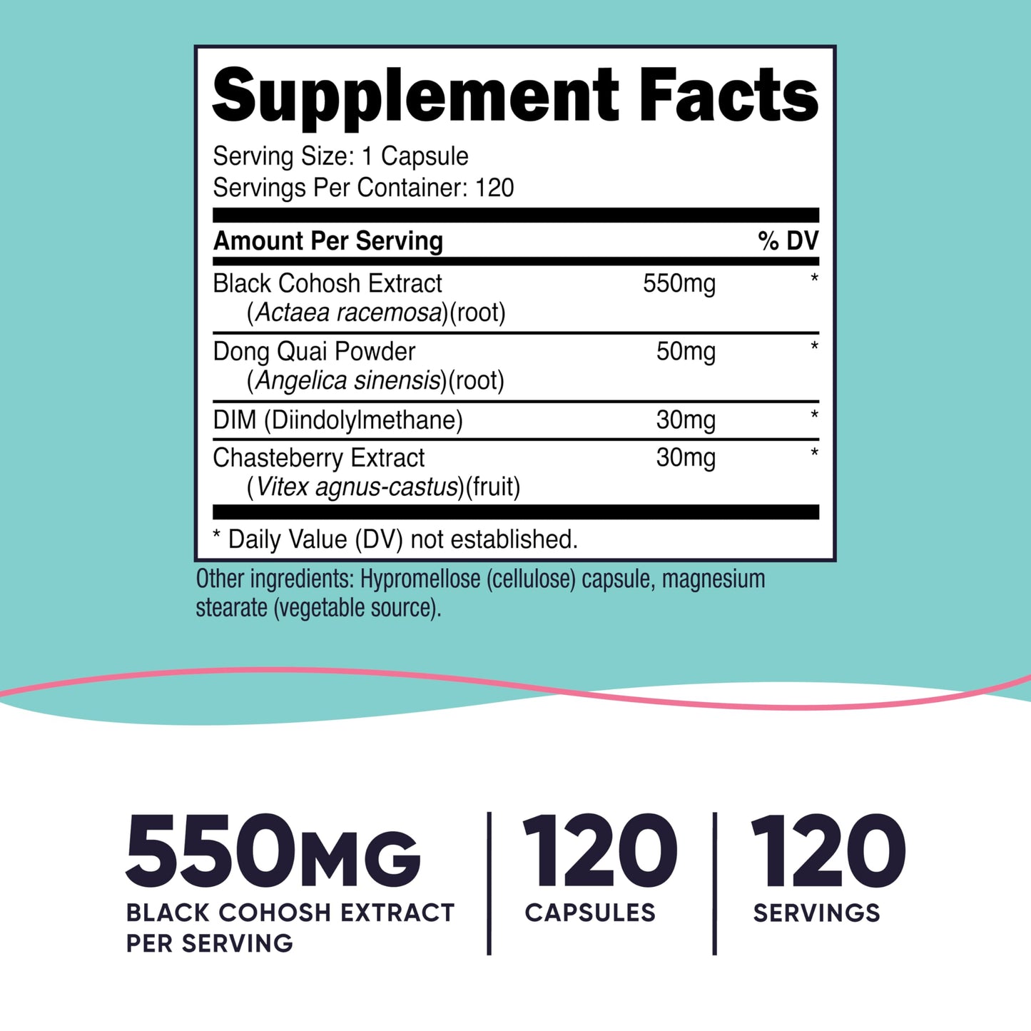 Nutricost Black Cohosh for Women (660mg) Capsules, 120 Count