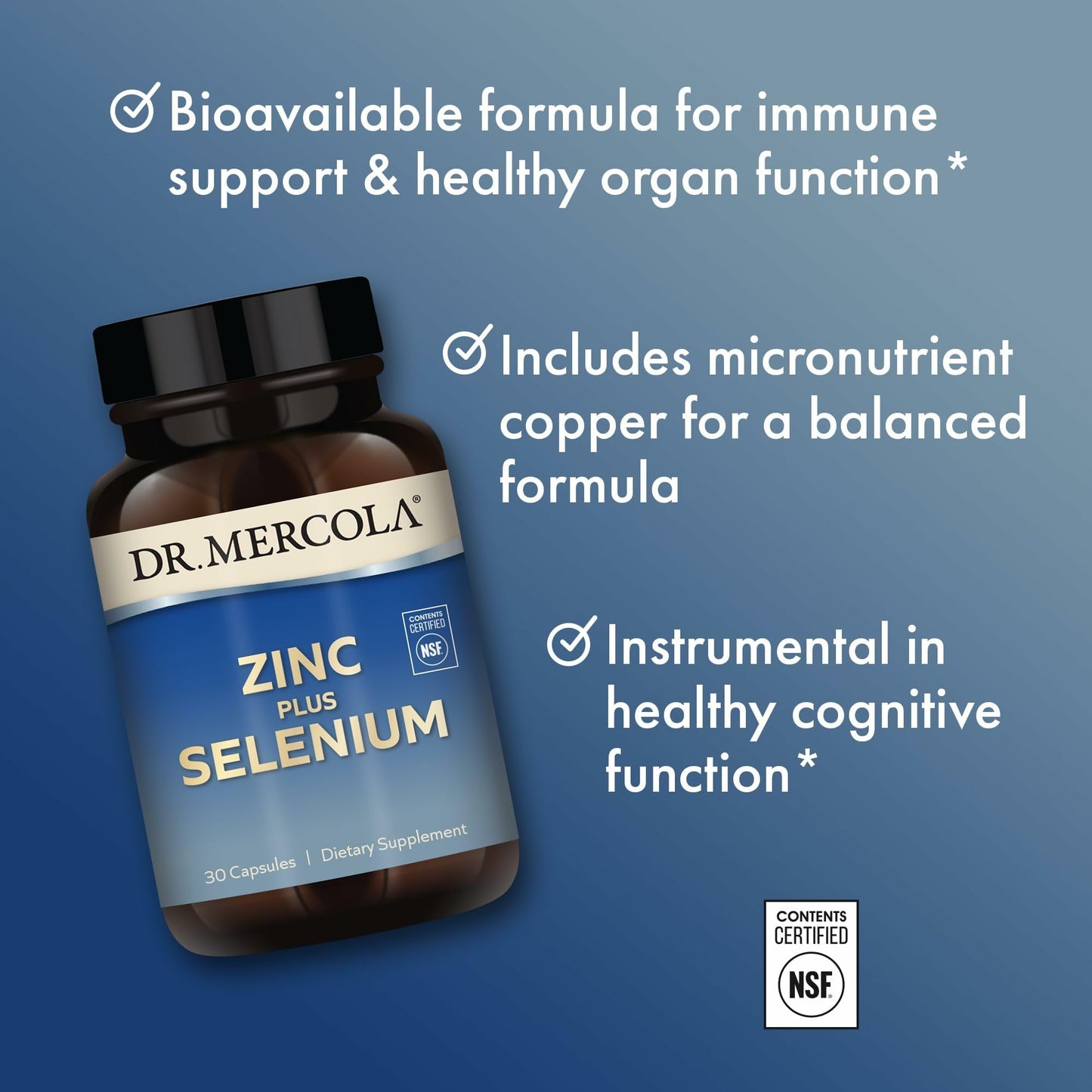 Dr. Mercola Zinc Plus Selenium Capsules 30 Count
