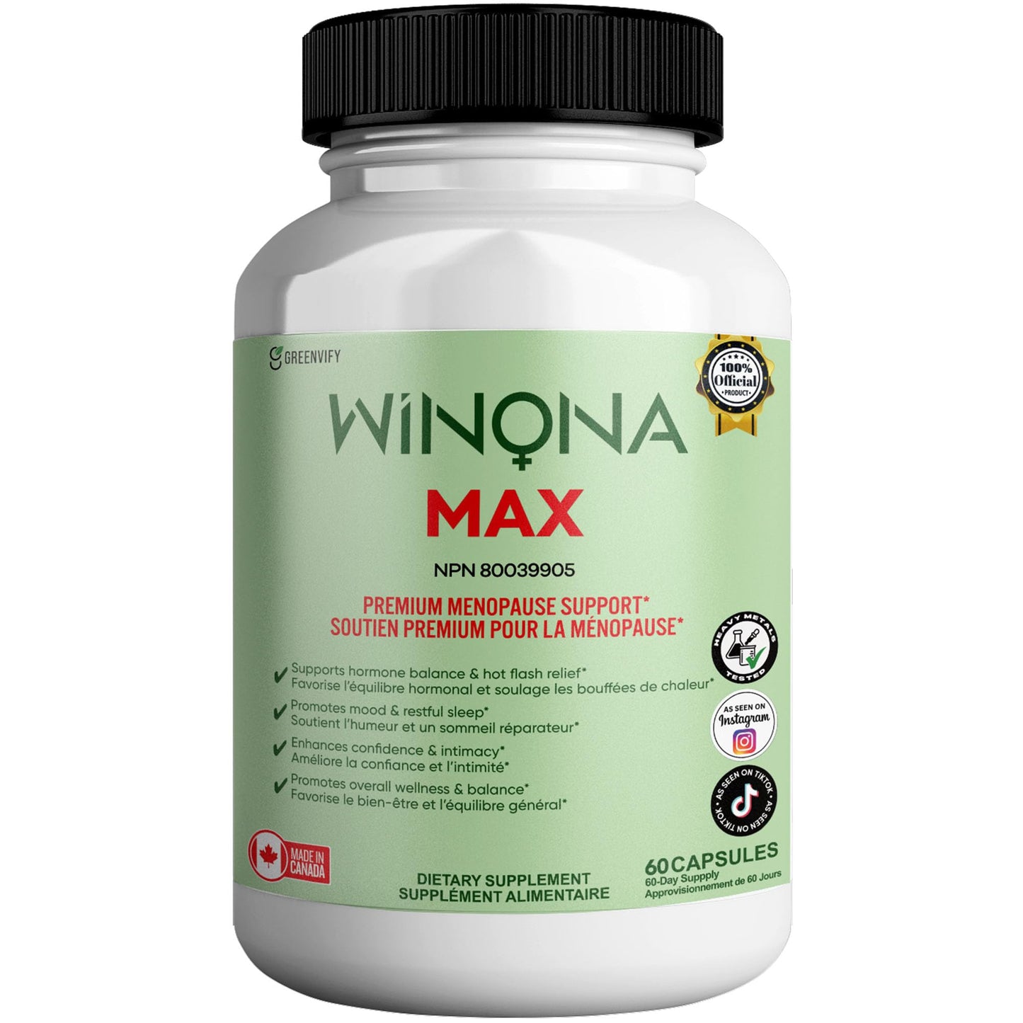 Max Winona Meno Winona Max Premium Menopause Support Capsules 60
