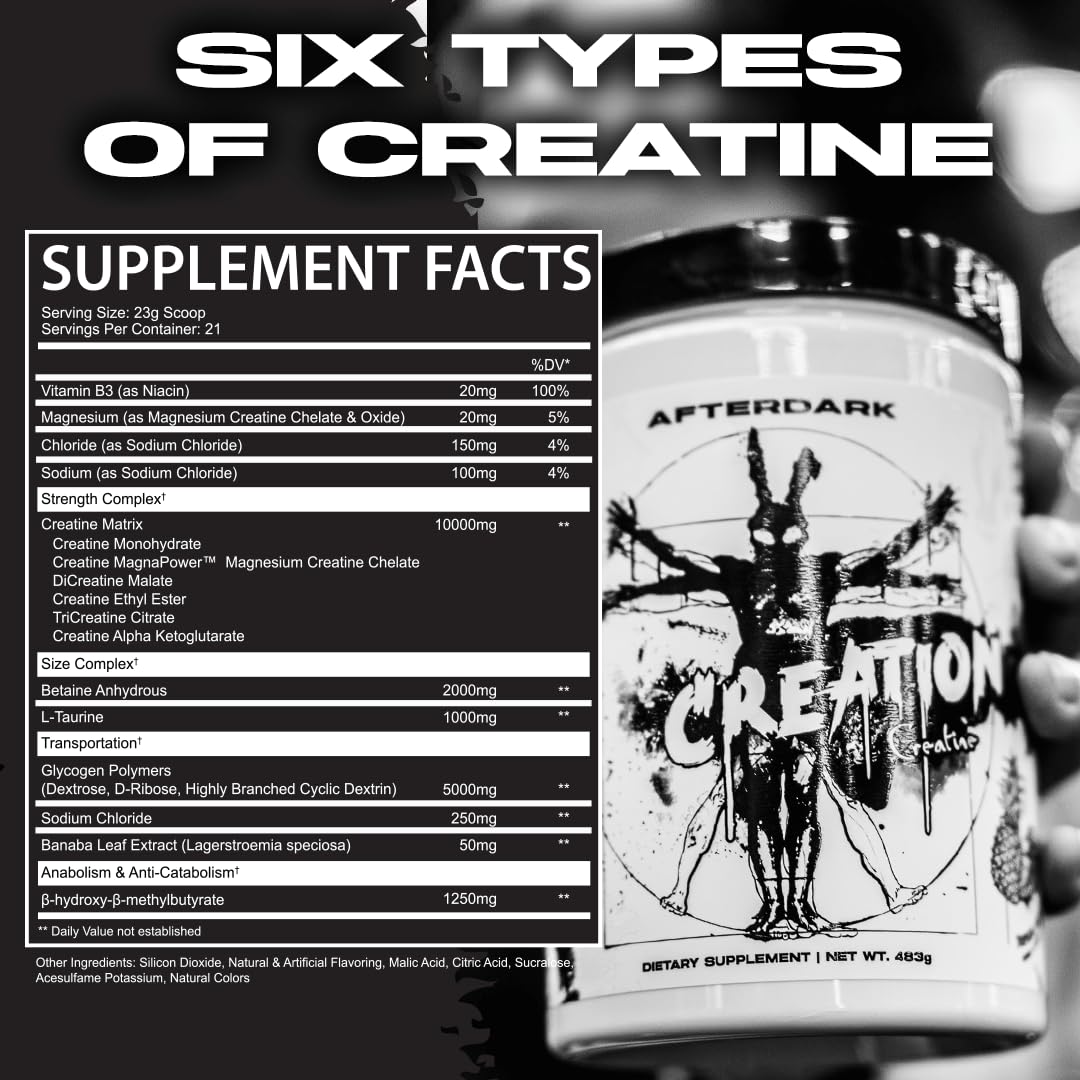 AFTERDARK Creatine + HMB Powder, 1.06 lb