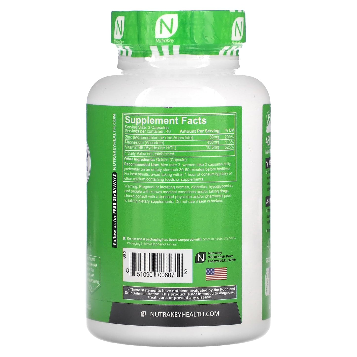 NutraKey Z Optima Capsules 120 Count