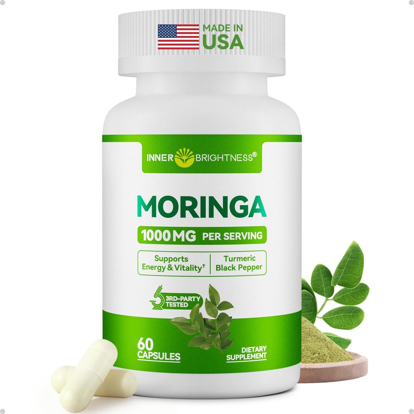 Inner Brightness Moringa Capsules 60 Count