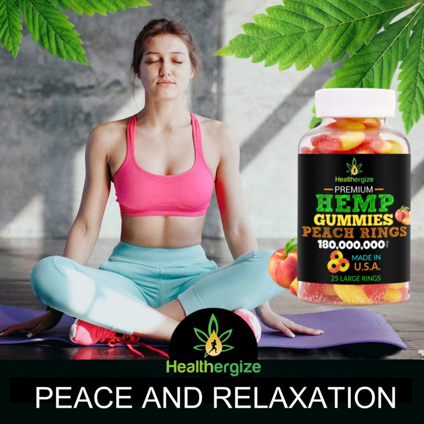 Healthergize Hemp Gummies Gummy 75 Count