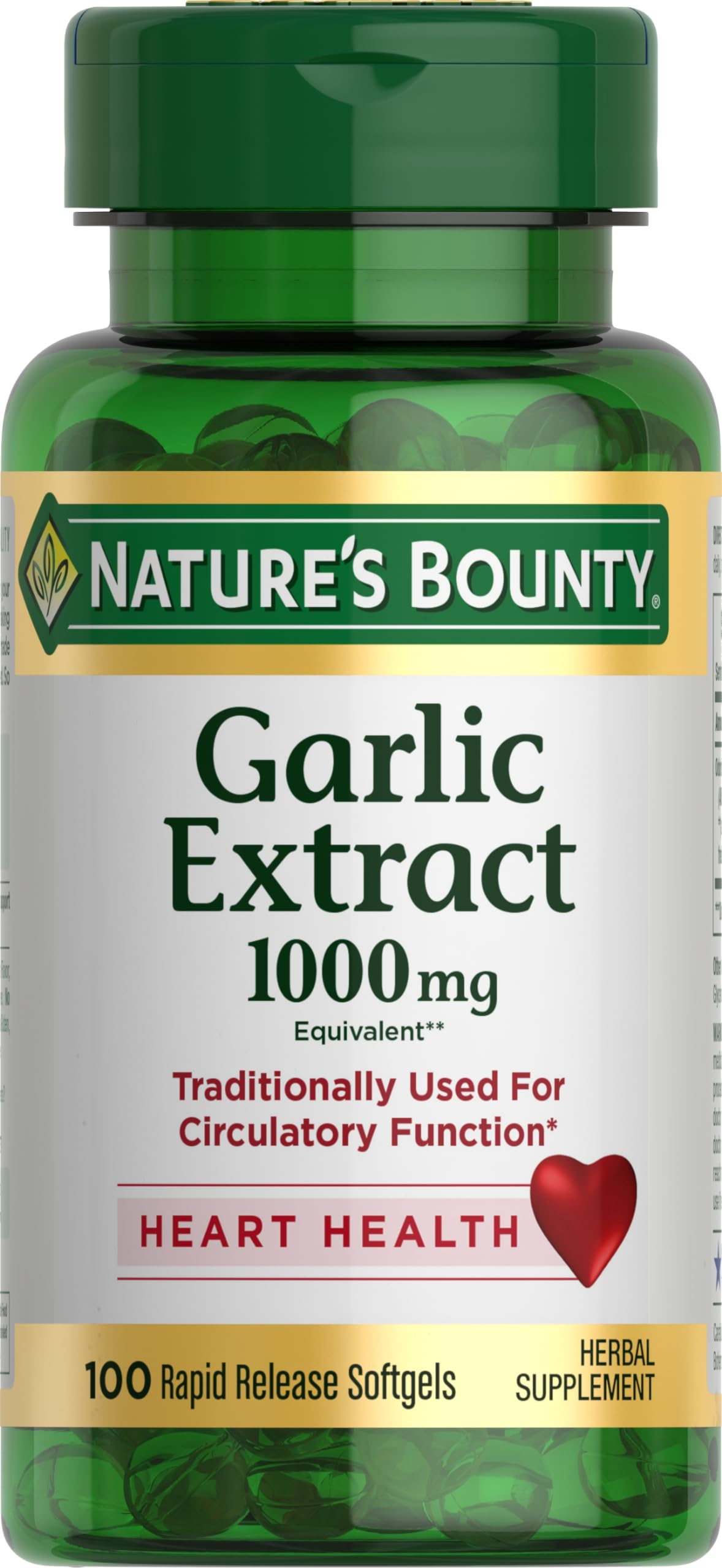 Nature's Bounty Garlic Extract Softgels 100