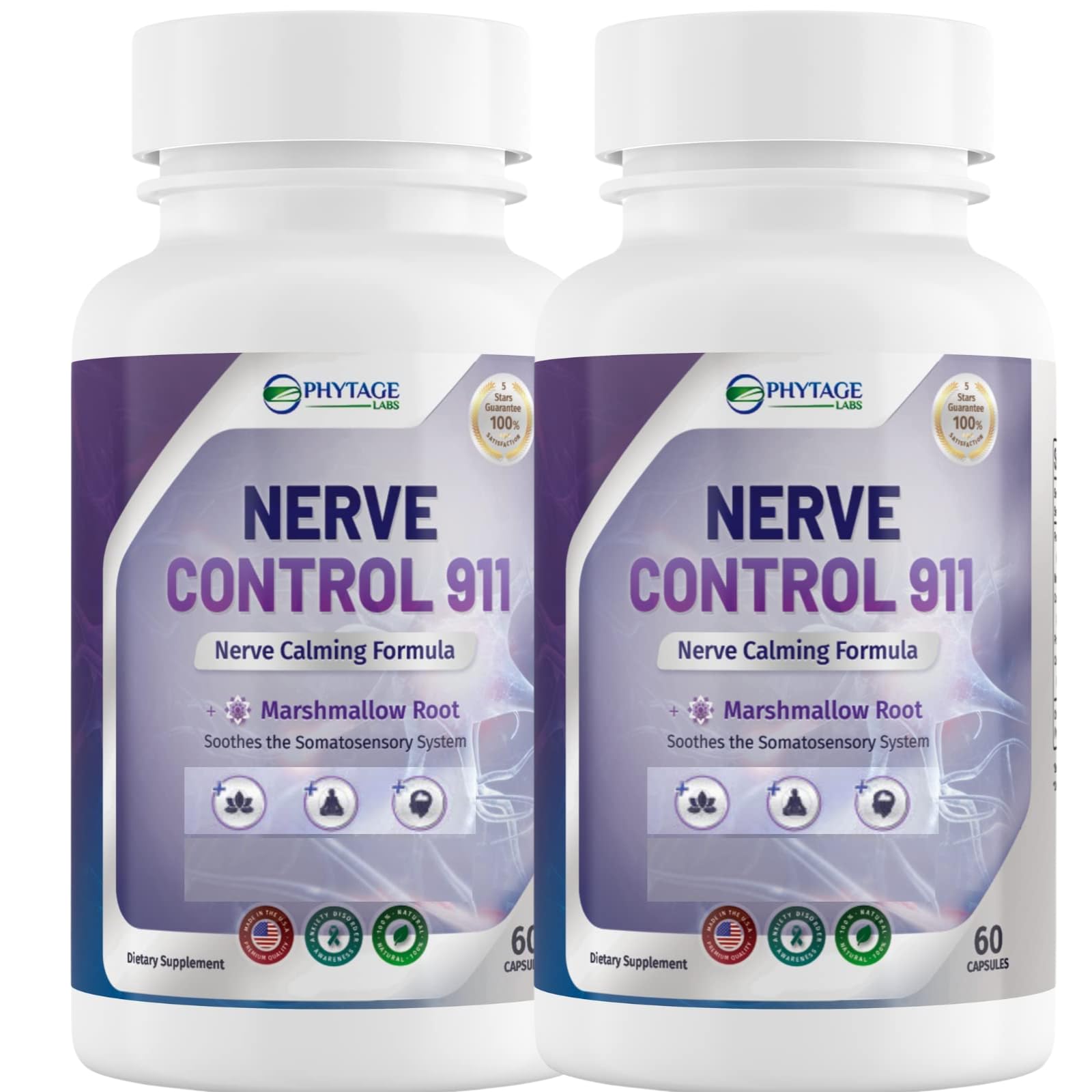Phytage Labs Nerve Control 911 Capsule, 60 Count