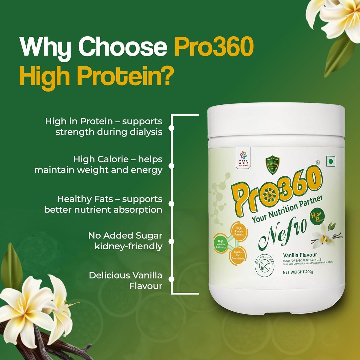 Generic Nefro HP Powder Vanilla Flavour, 1 oz