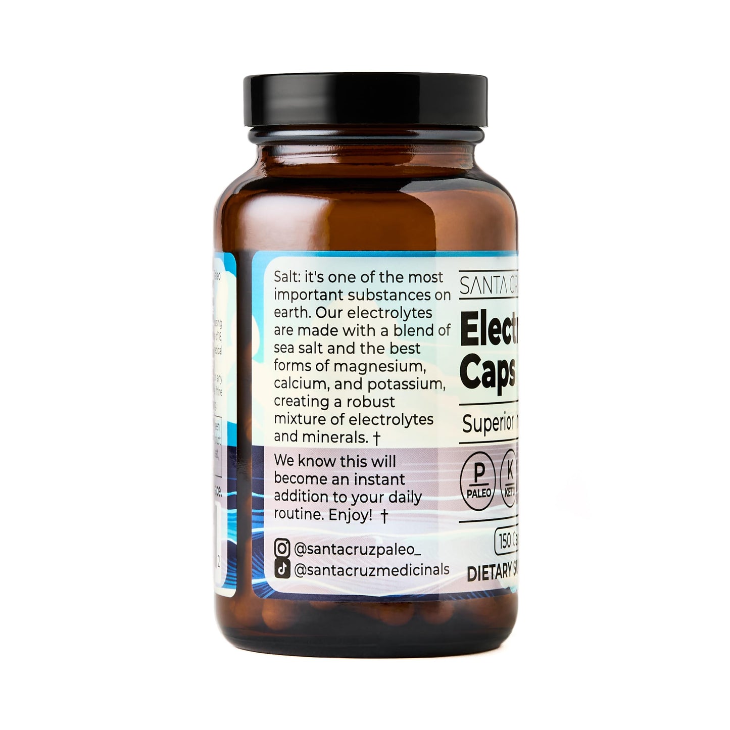 Santa Cruz Paleo Electrolyte Capsules for Hydration Support, 150 Capsules