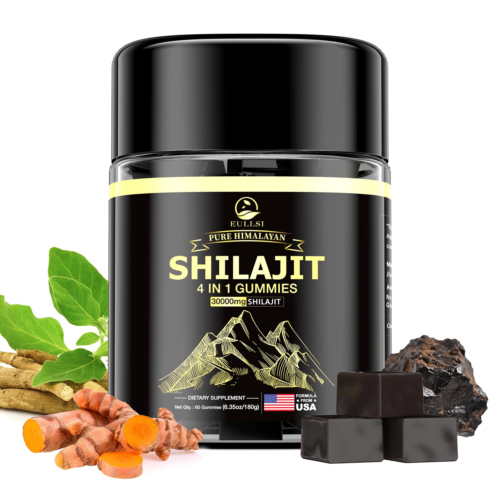 Eullsi Shilajit Gummies with Ashwagandha, 60 Count