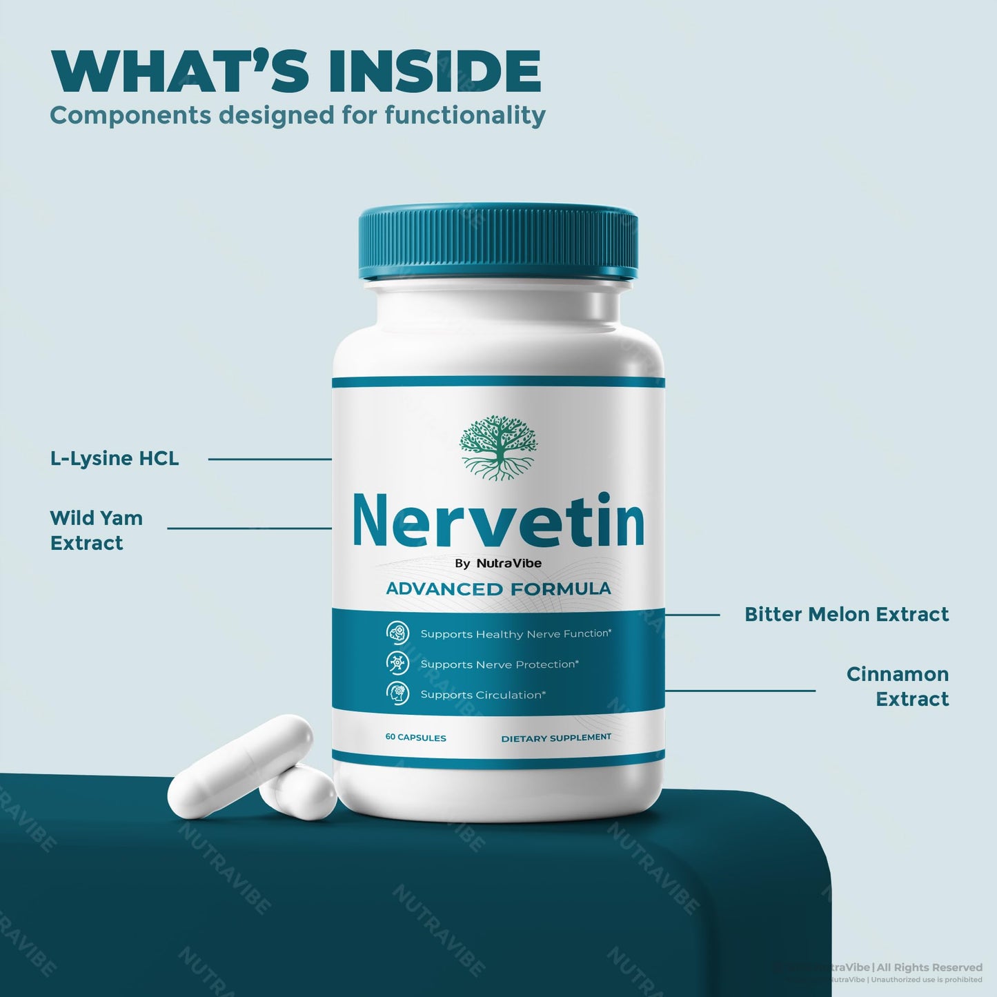 NutraVibe Nervetin Capsules 180 Capsules