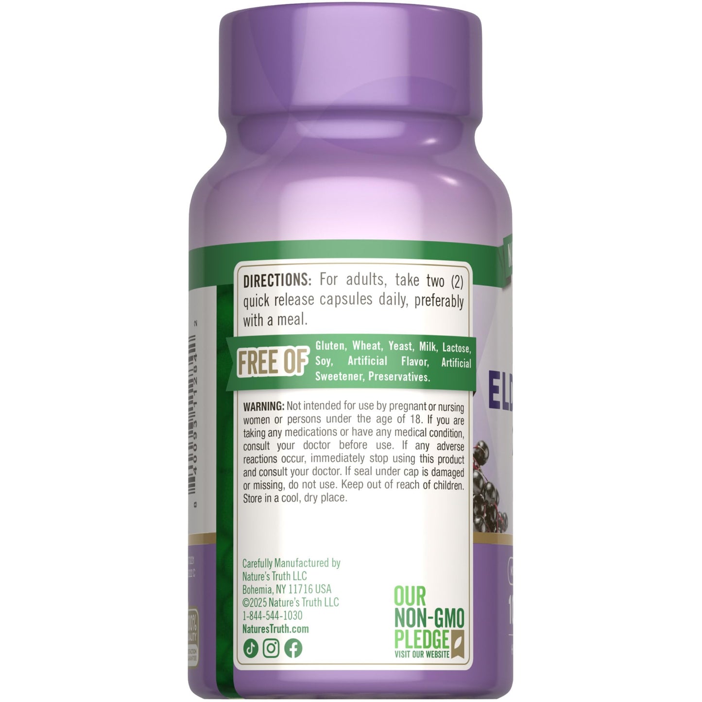Nature's Truth Black Elderberry Capsules 100 Count